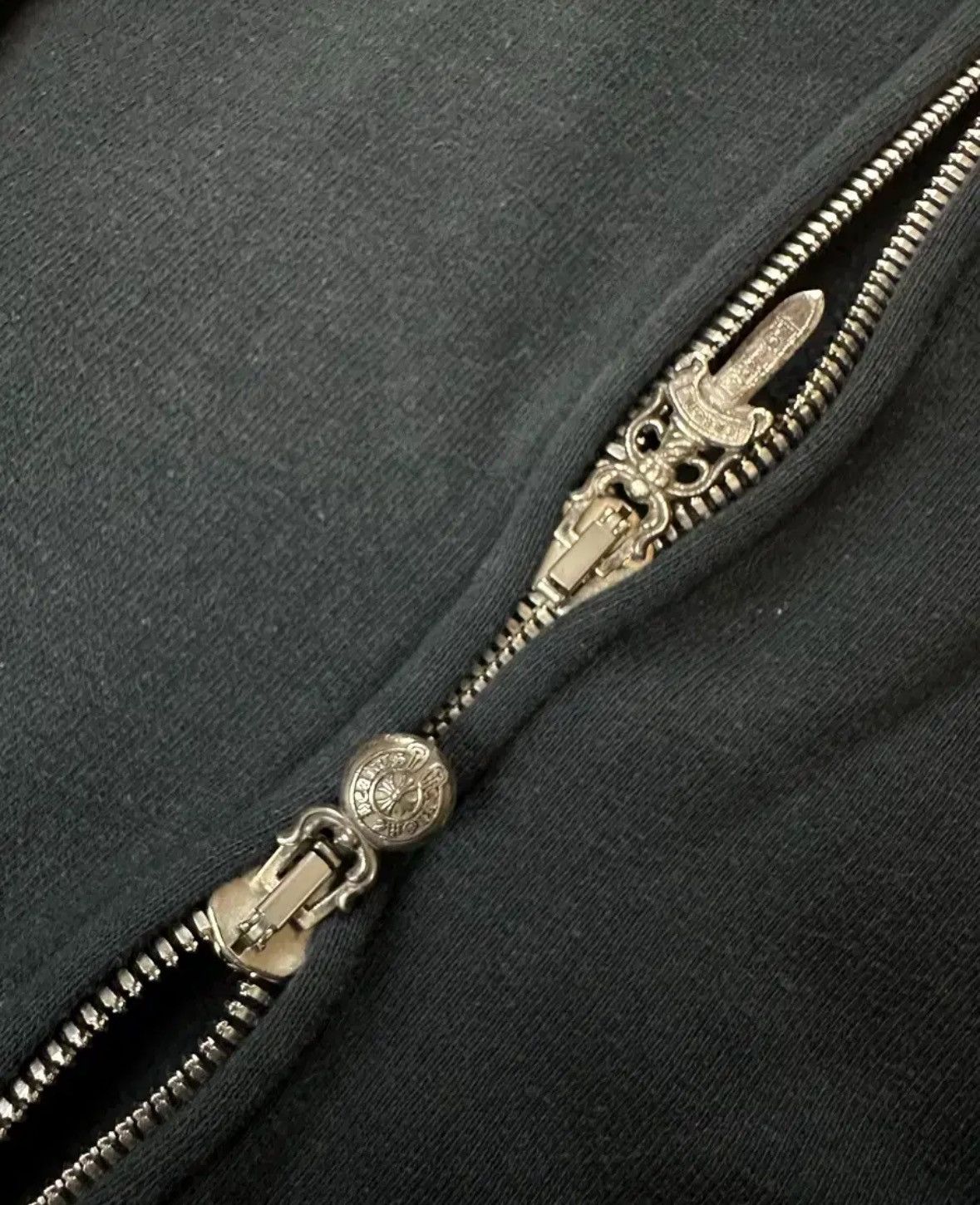 Chrome Hearts *rare* Cross Leather Patch Two Way Zip Up Hoodie Size US M / EU 48-50 / 2 - 7 Thumbnail