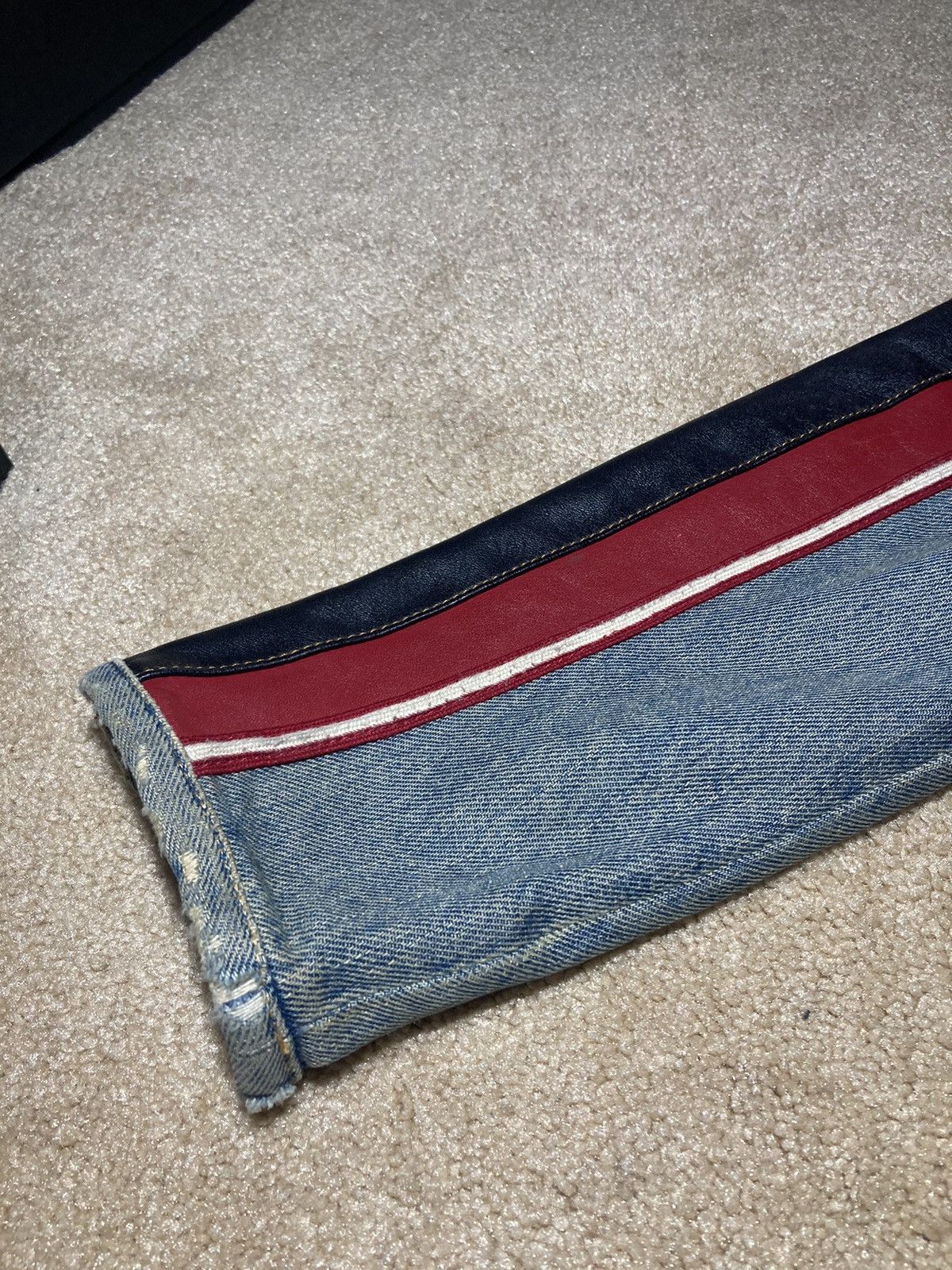 Martine Rose SS20 Martine Rose Leather Stripe Denim Reconstructed 2020 MR Size US S / EU 44-46 / 1 - 13 Thumbnail