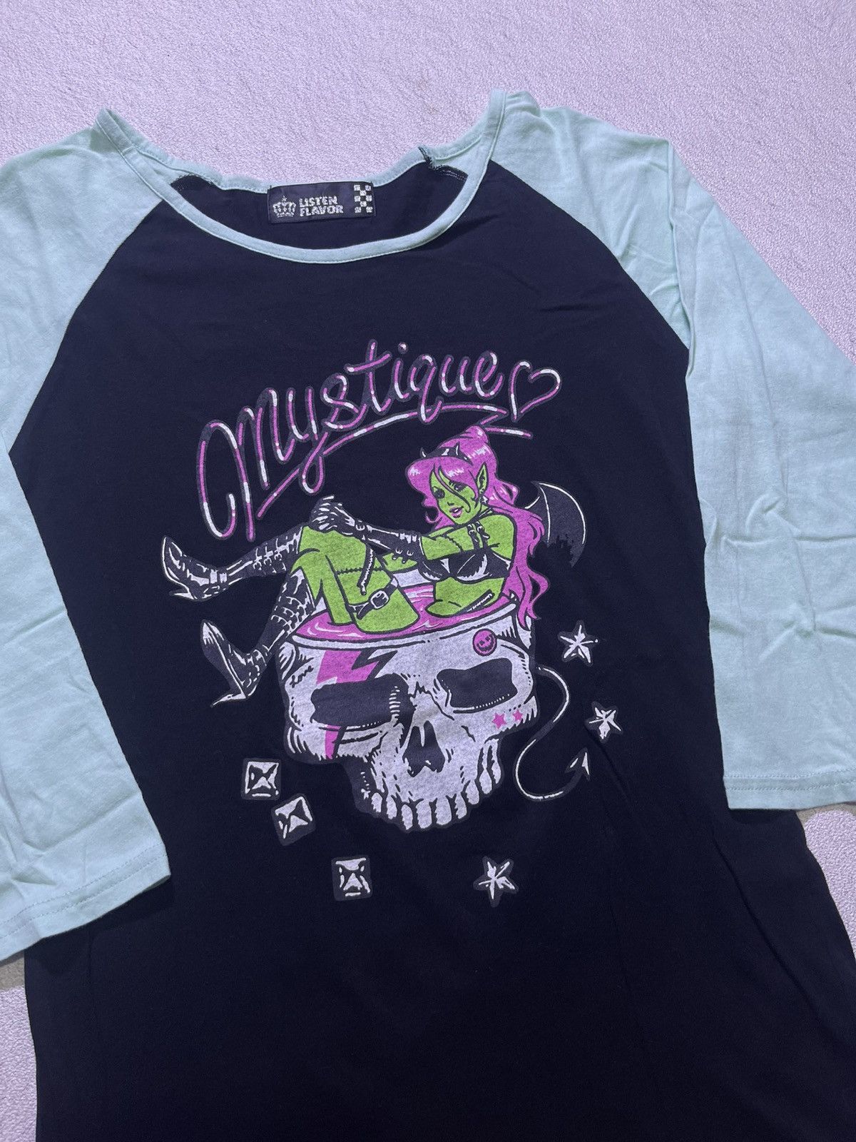 Japanese Brand Y2K LISTEN FLAVOR short sleeve tshirt Size S / US 4 / IT 40 - 3 Thumbnail