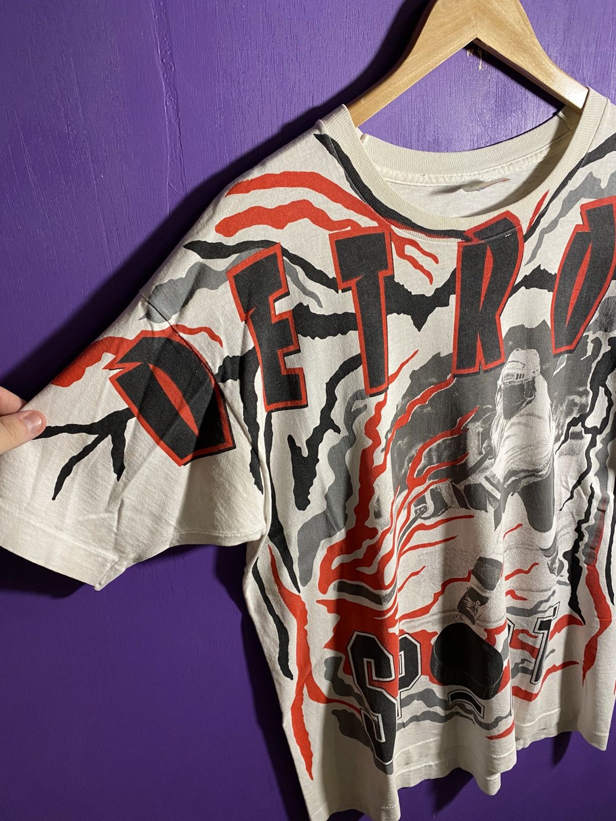 Other Vintage 90s Detroit sports hockey AOP t-shirt Size US L / EU 52-54 / 3 - 3 Thumbnail