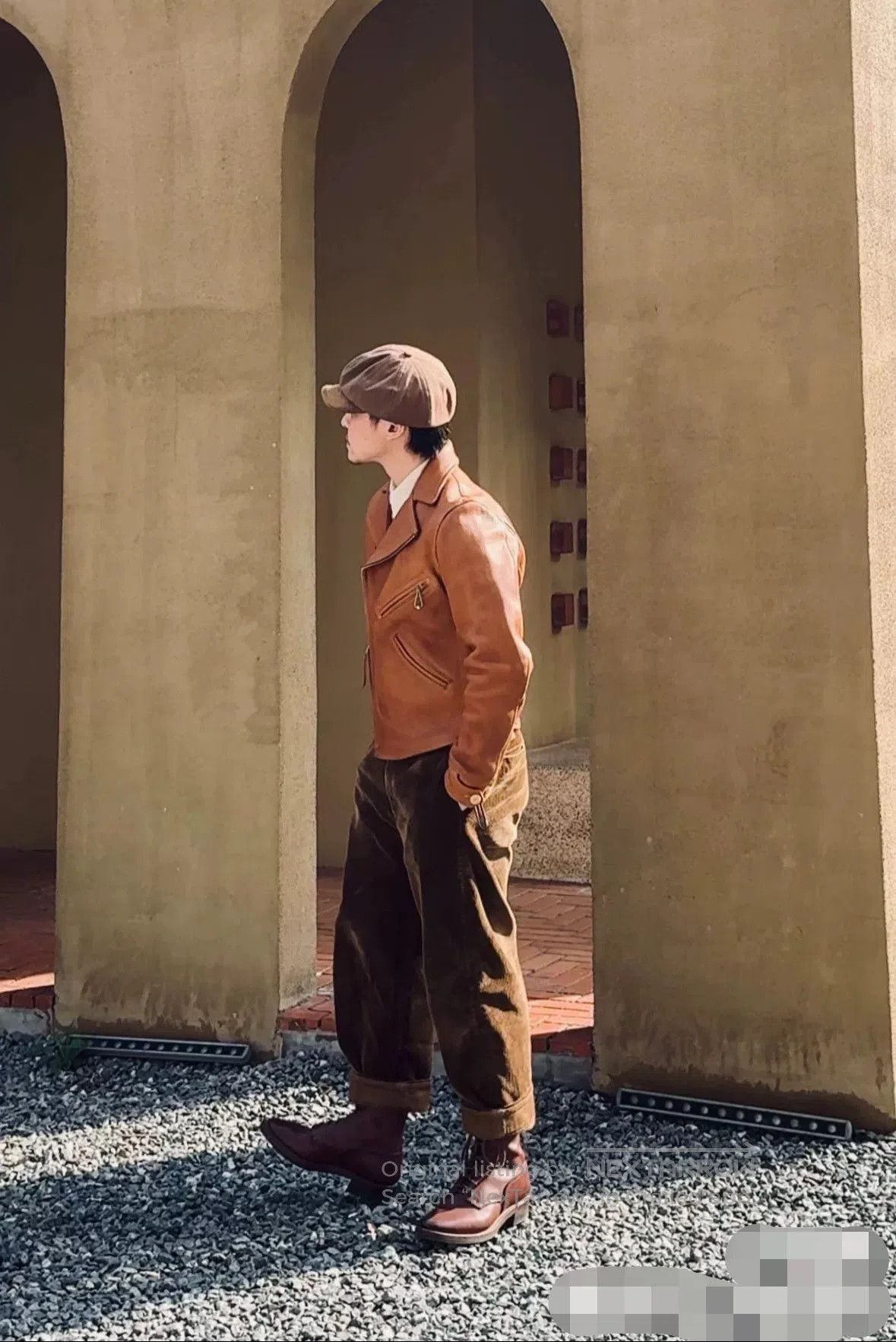 Freewheelers sunset orange leather biker jacket. Size US M / EU 48-50 / 2 - 1 Thumbnail