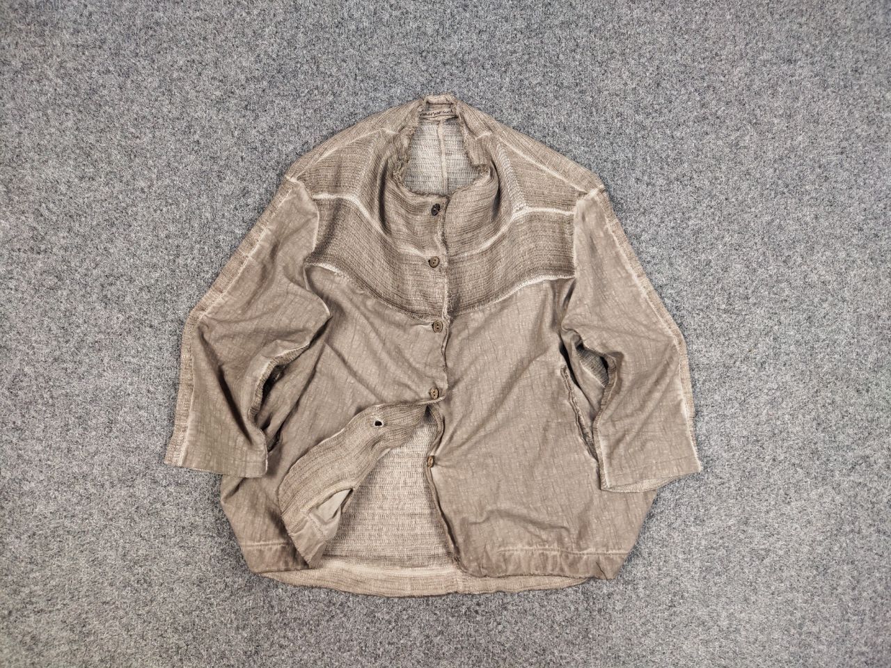 Transit Par Such Avant-Garde Beige Linen Blend Blazer