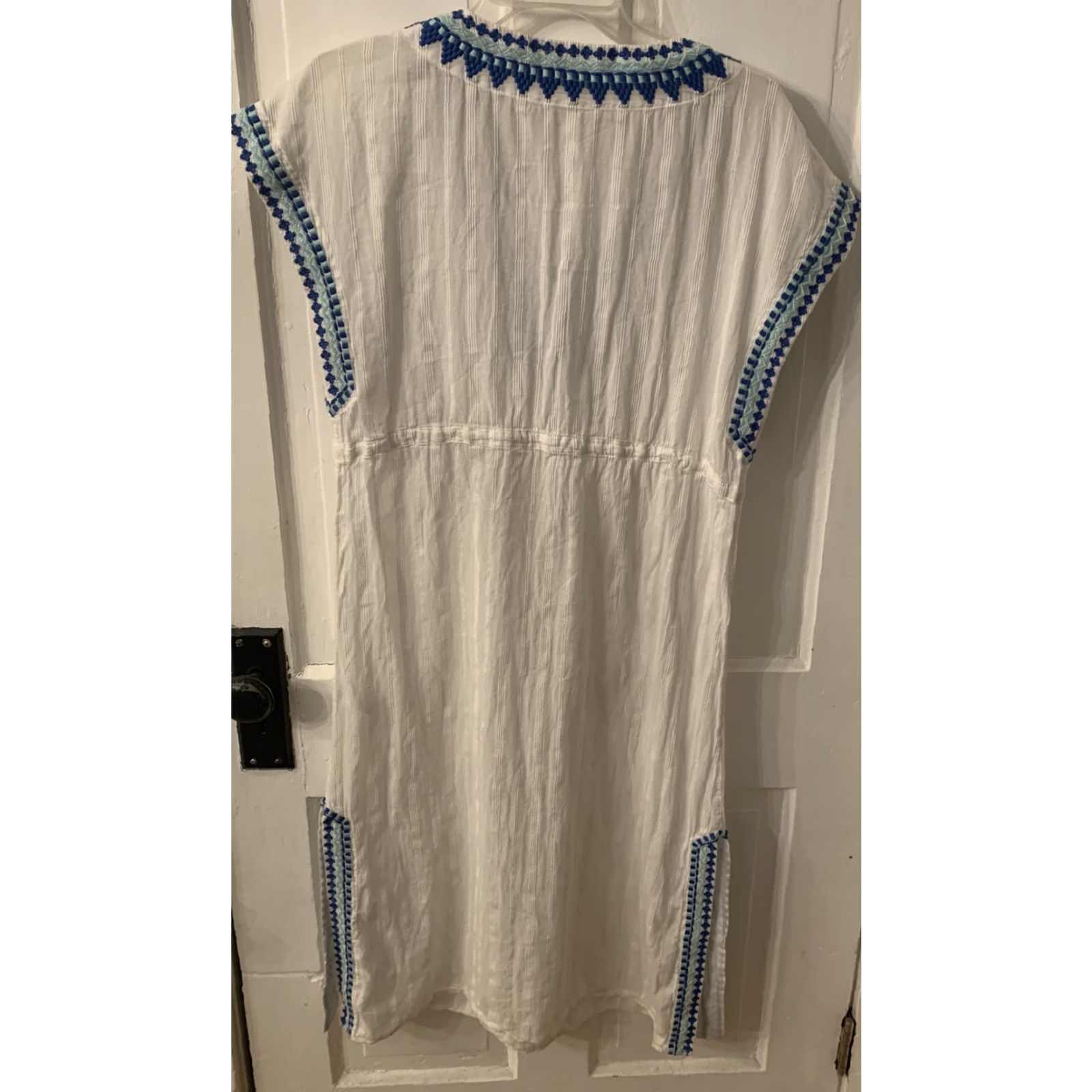 Vineyard Vines Vineyard Vines Cover-Up Adult Size S White Cotton Embroidered Striped Maxi Beach Womens Size S / US 4 / IT 40 - 4 Thumbnail