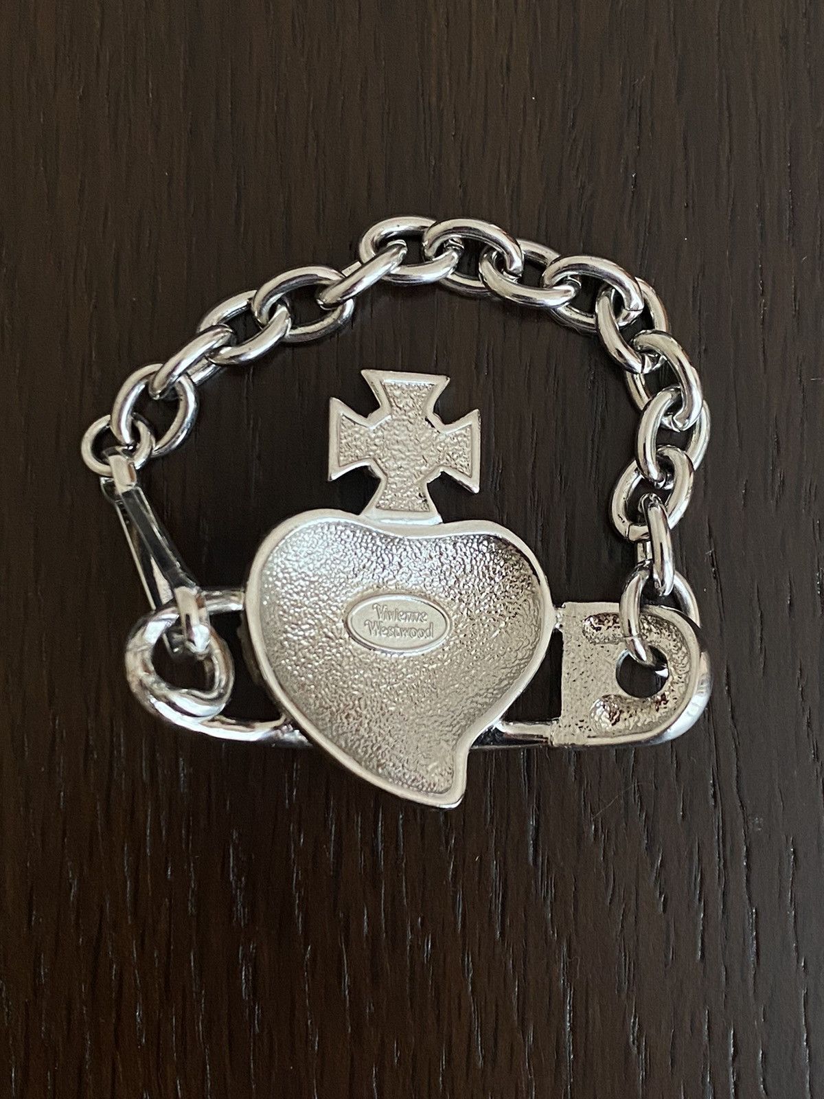Vivienne Westwood *RARE* 2013 Heart Orb Safety Pin Bracelet Size ONE SIZE - 4 Thumbnail