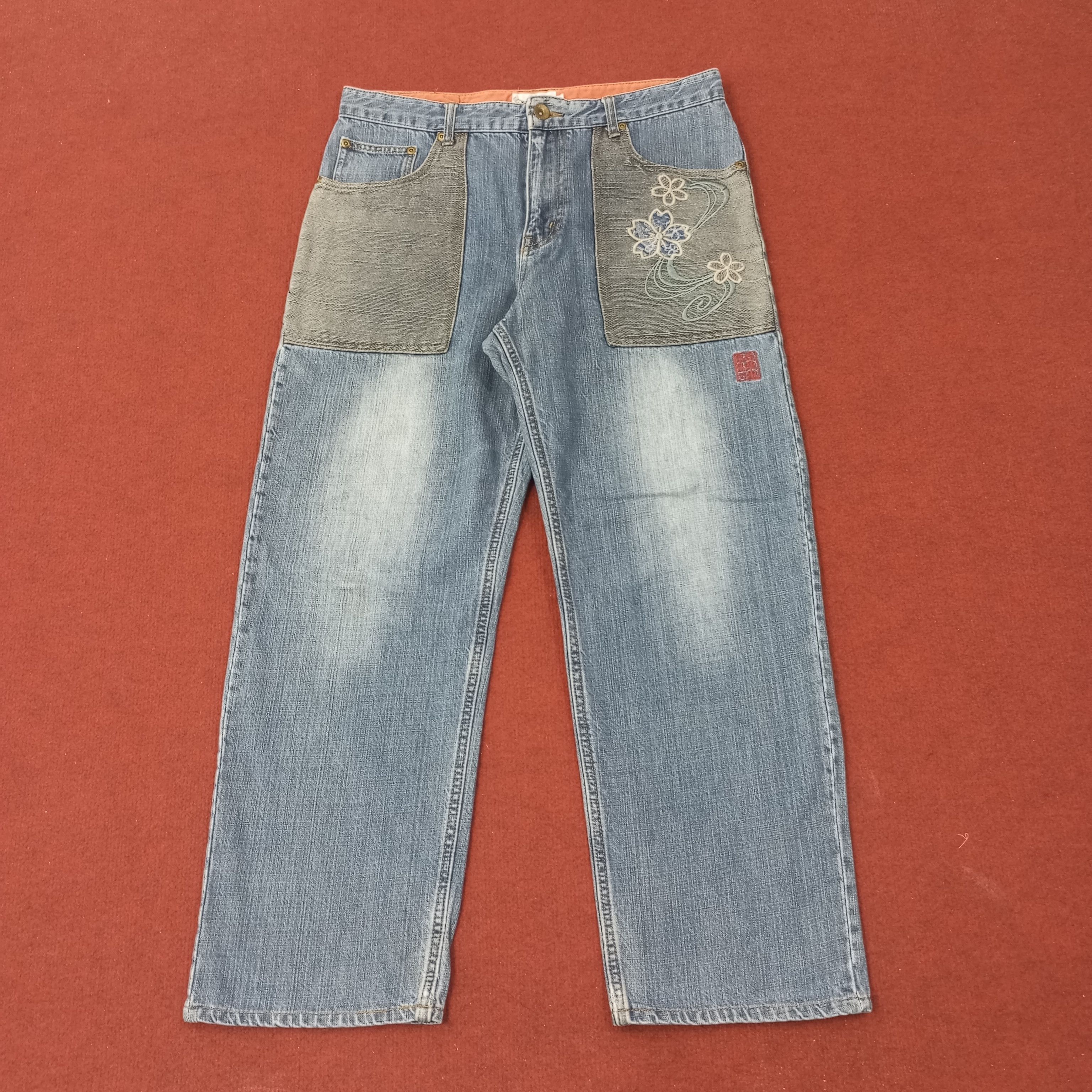 Vintage Karakuri Tamashi Japanese Brand Fashion Style Jeans c252n29 Size US 33 - 1 Thumbnail