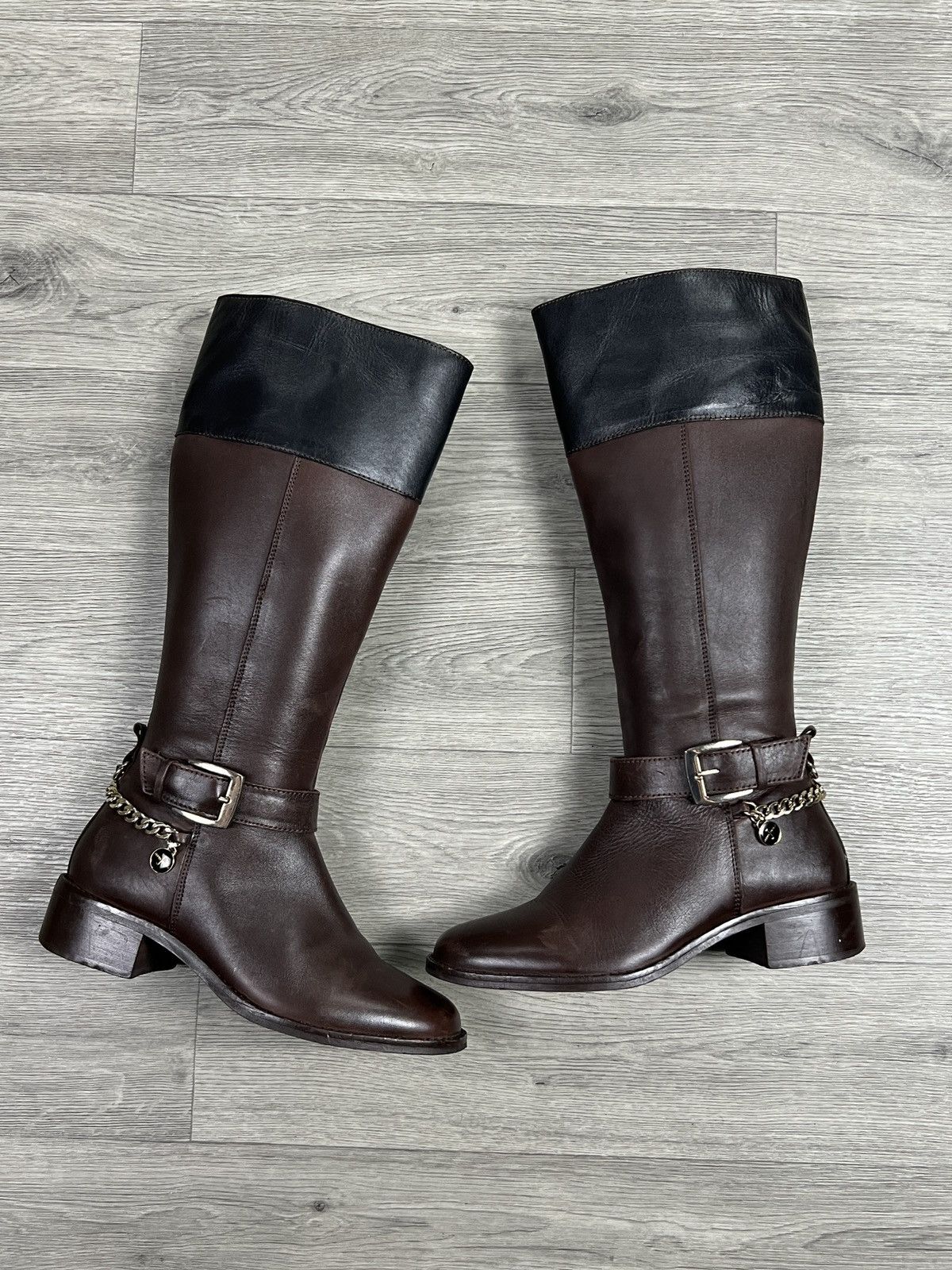 Jasper Conran JASPER CONRAN CHAINED LEATHER BOOTS UK 5 Size US 7.5 / IT 37.5 - 1 Thumbnail