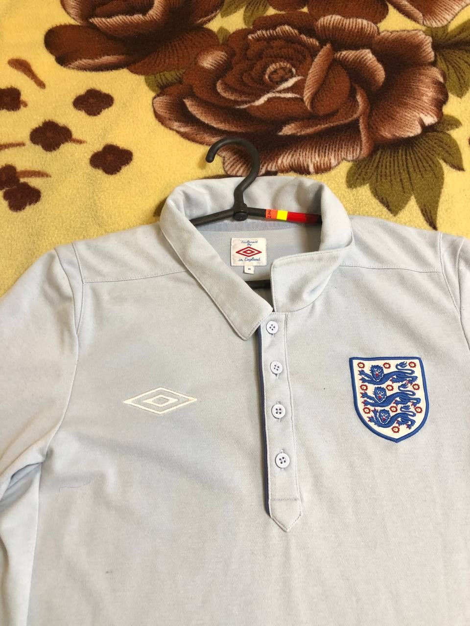 Umbro Vintage 90s Umbro England Polo Shirt Jersey Cotton Size US M / EU 48-50 / 2 - 9 Thumbnail
