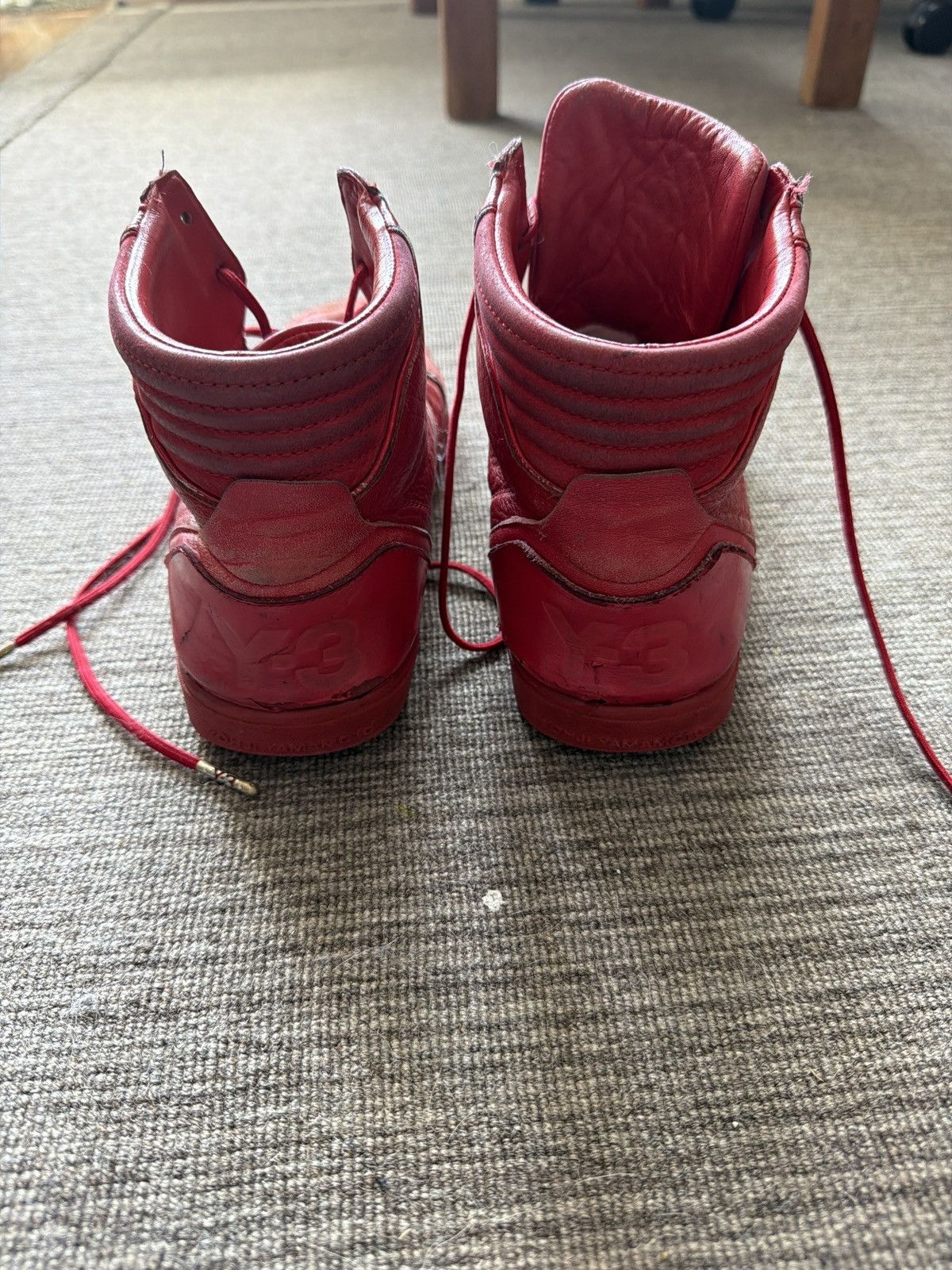 Y-3 Y-3 Rydge High Top All Red Size US 9 / EU 42 - 3 Thumbnail