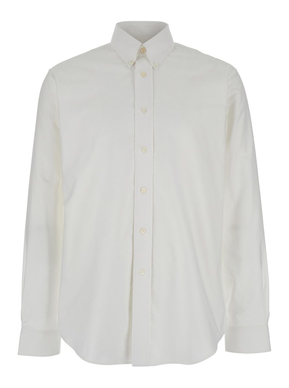 Givenchy White Shirt with Logo Embroidered on the Front in Cotton Man Size US L / EU 52-54 / 3 - 1 Thumbnail