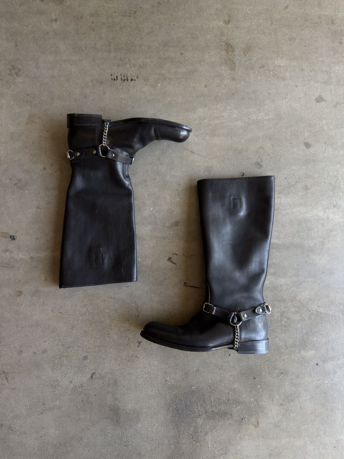 Gucci F/W 2006 Gucci Cow Leather Black Boots With Horsebit Harness Size US 7.5 / EU 40-41 - 1 Thumbnail