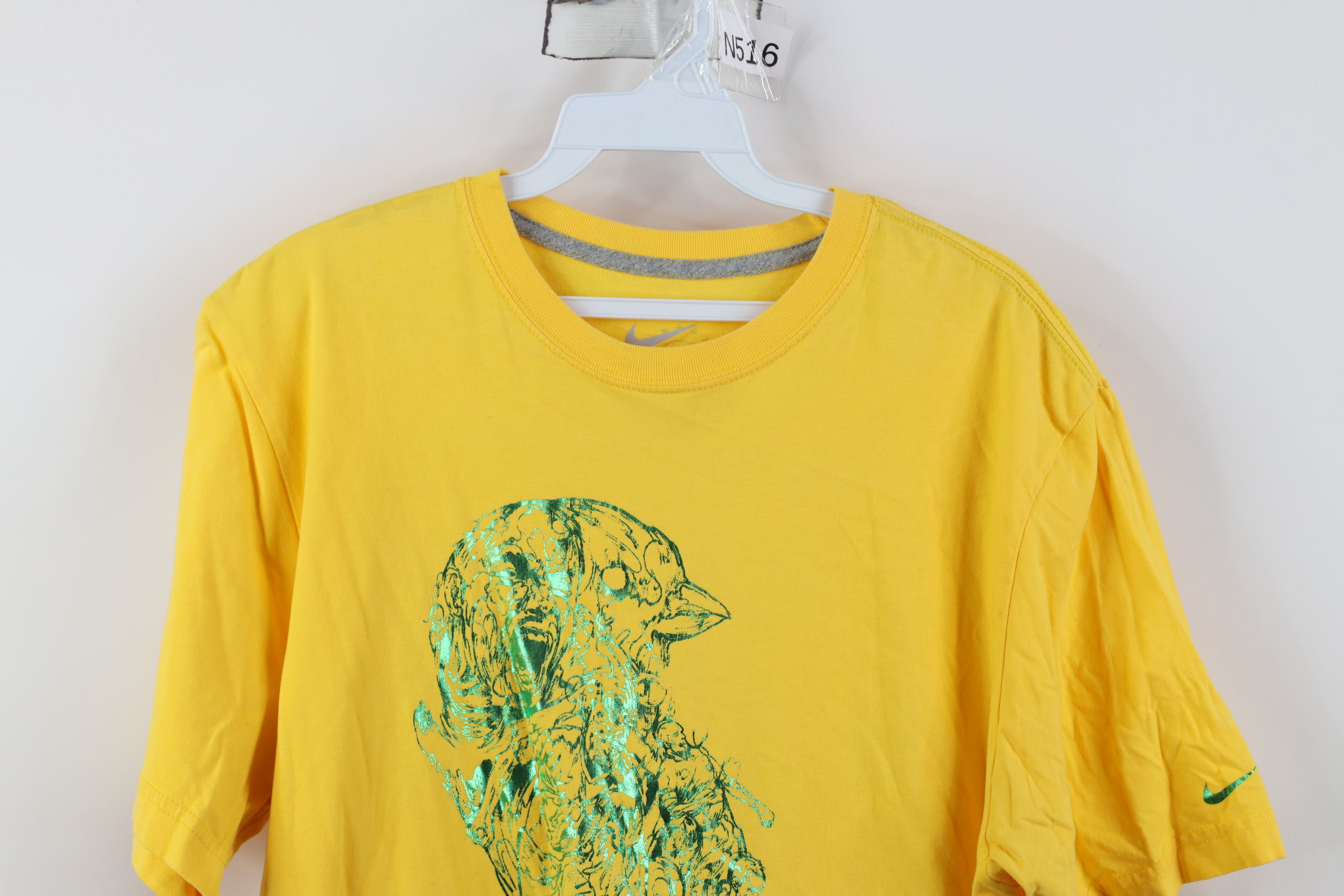 Nike Nike Metallic Foil Brasil Brazil World Cup Soccer T-Shirt Size US L / EU 52-54 / 3 - 2 Thumbnail