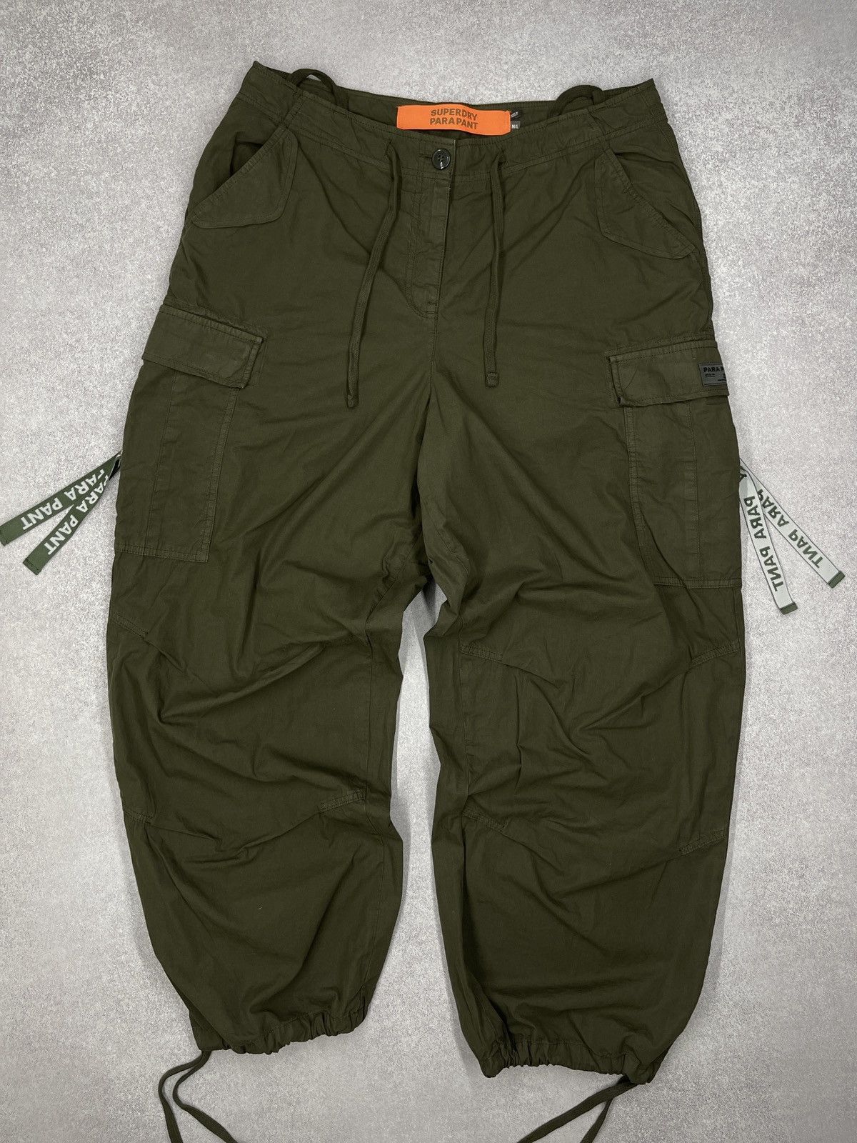 Superdry Vintage SuperDry Baggy Parachute Cargo Pants Khaki Size 28" / US 6 / IT 42 - 4 Thumbnail