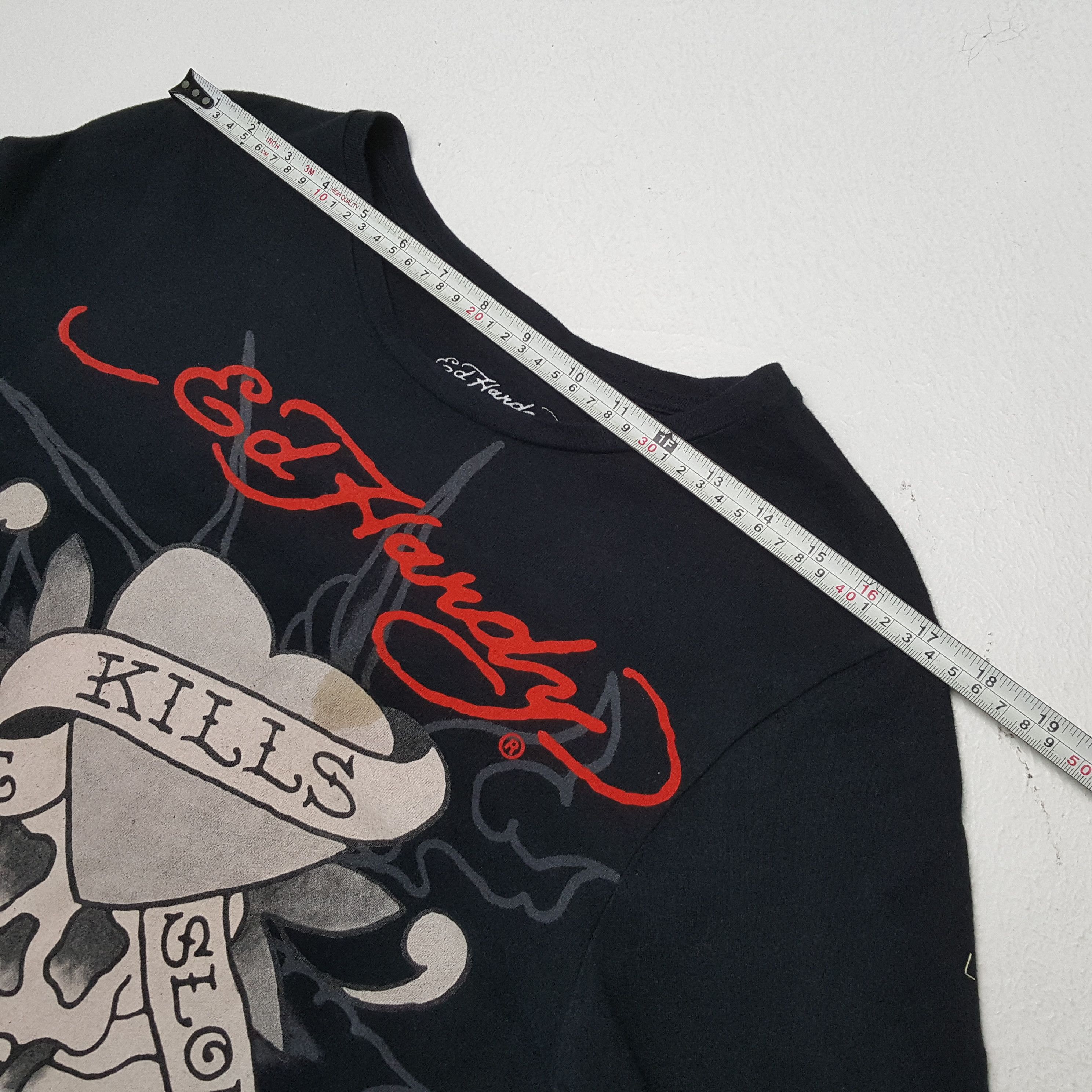 Designer × Ed Hardy × Vintage ED HARDY Streetwear Rock Punk Style Long Sleeve Tshirt Size US S / EU 44-46 / 1 - 5 Thumbnail