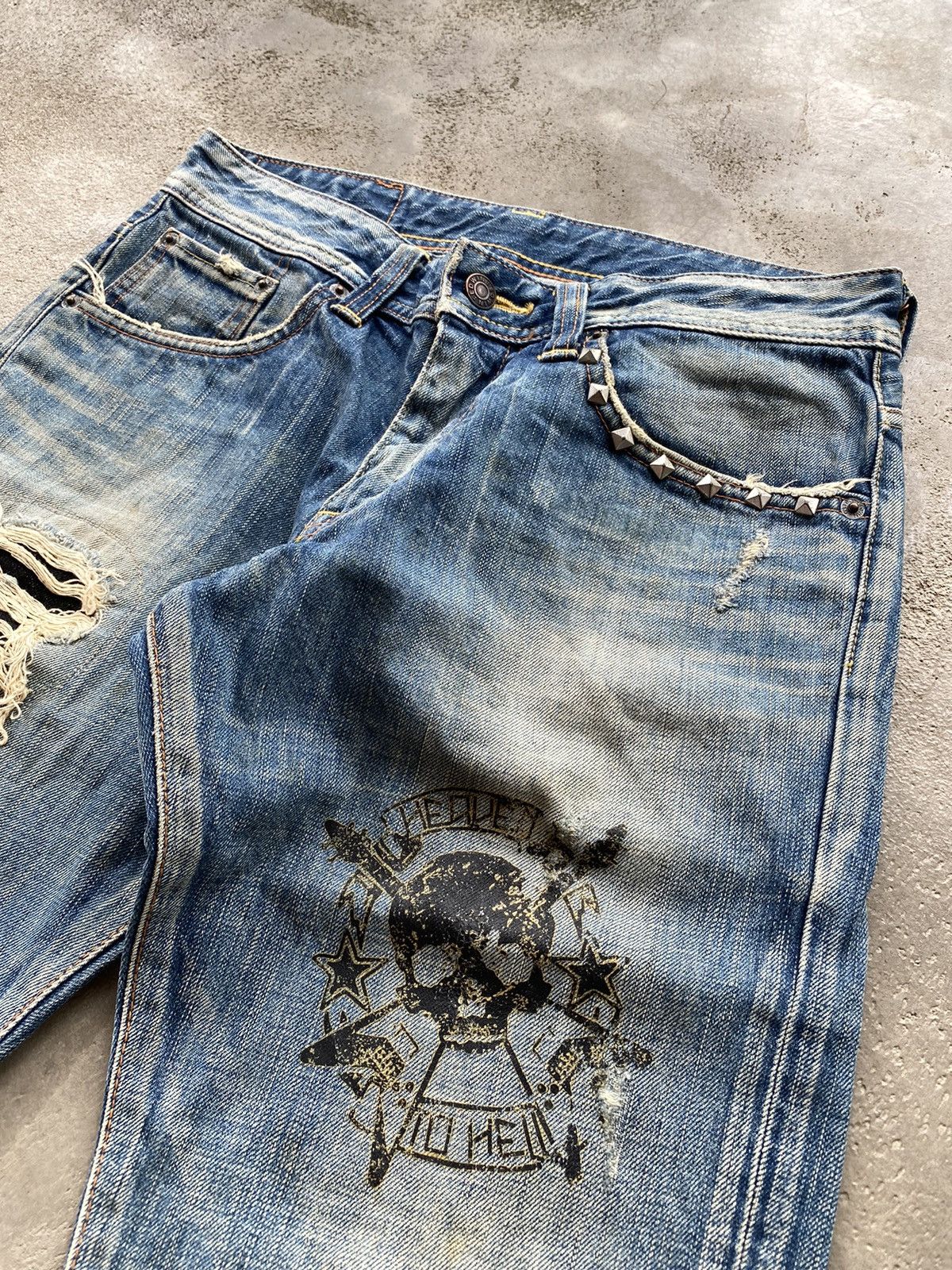 Edwin × If Six Was Nine × Japanese Brand Vintage Edwin Distressed Boot Cut Jeans Size US 30 / EU 46 - 5 Thumbnail