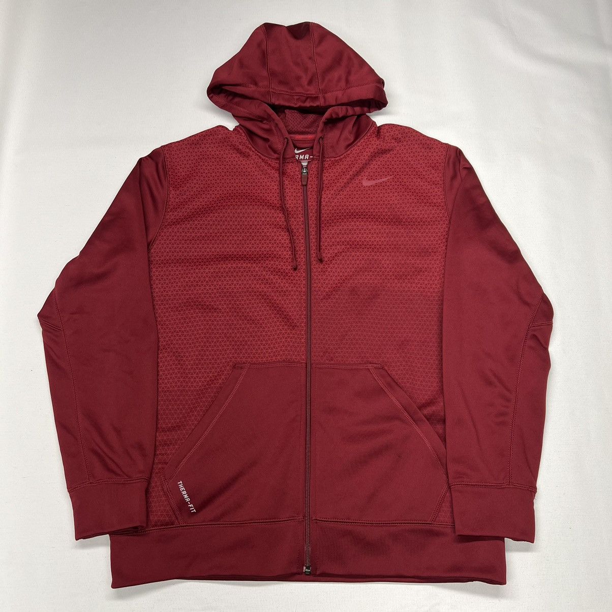 Nike Nike Hoodie Red Therma-Fit Zip Sweatshirt Sweater Fleece Size US M / EU 48-50 / 2 - 1 Thumbnail