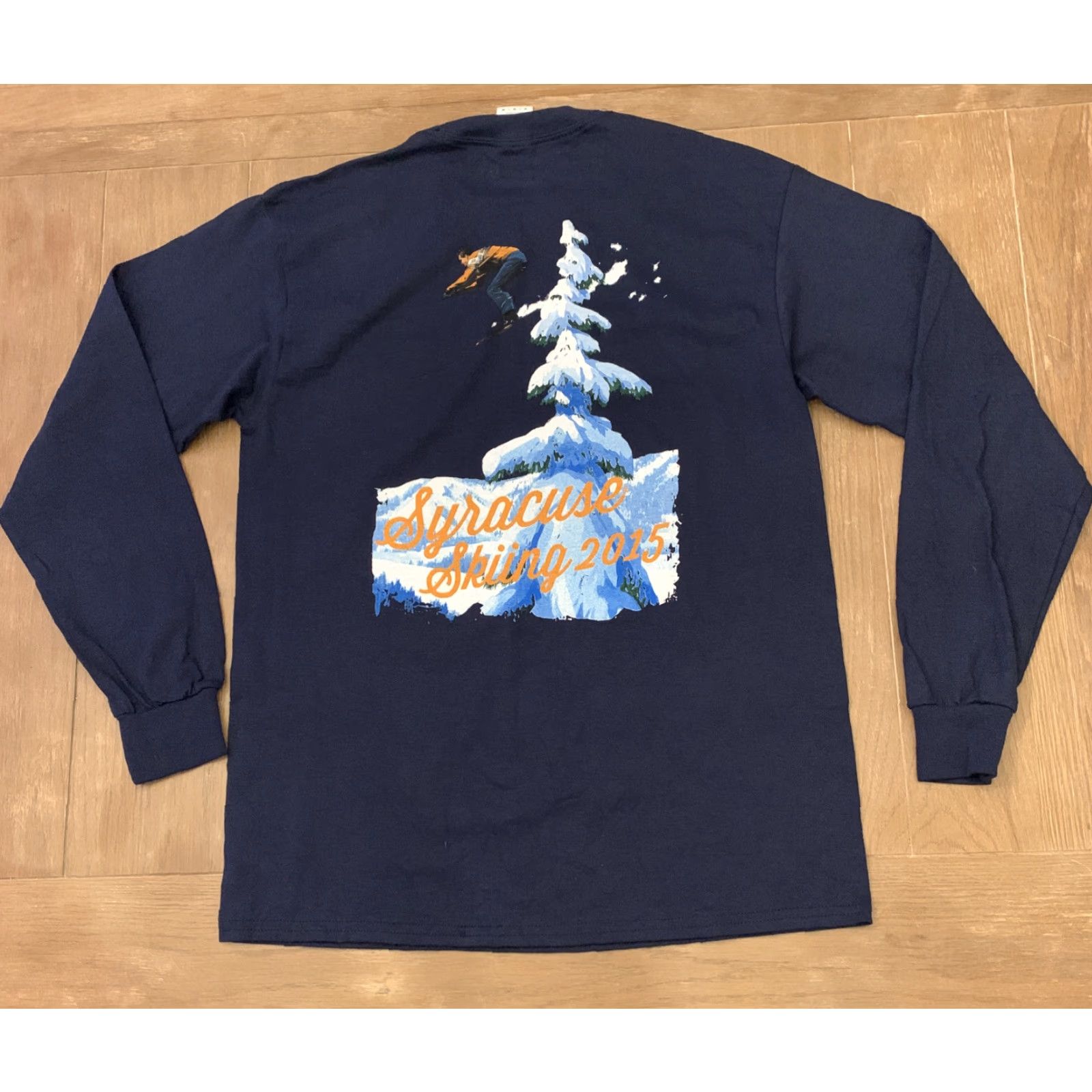 Gildan VINTAGE Syracuse University Orange Cuse Skiing T-Shirt Long Sleeve M Orange Gildan Mens Size M Shirts Size US M / EU 48-50 / 2 - 4 Thumbnail