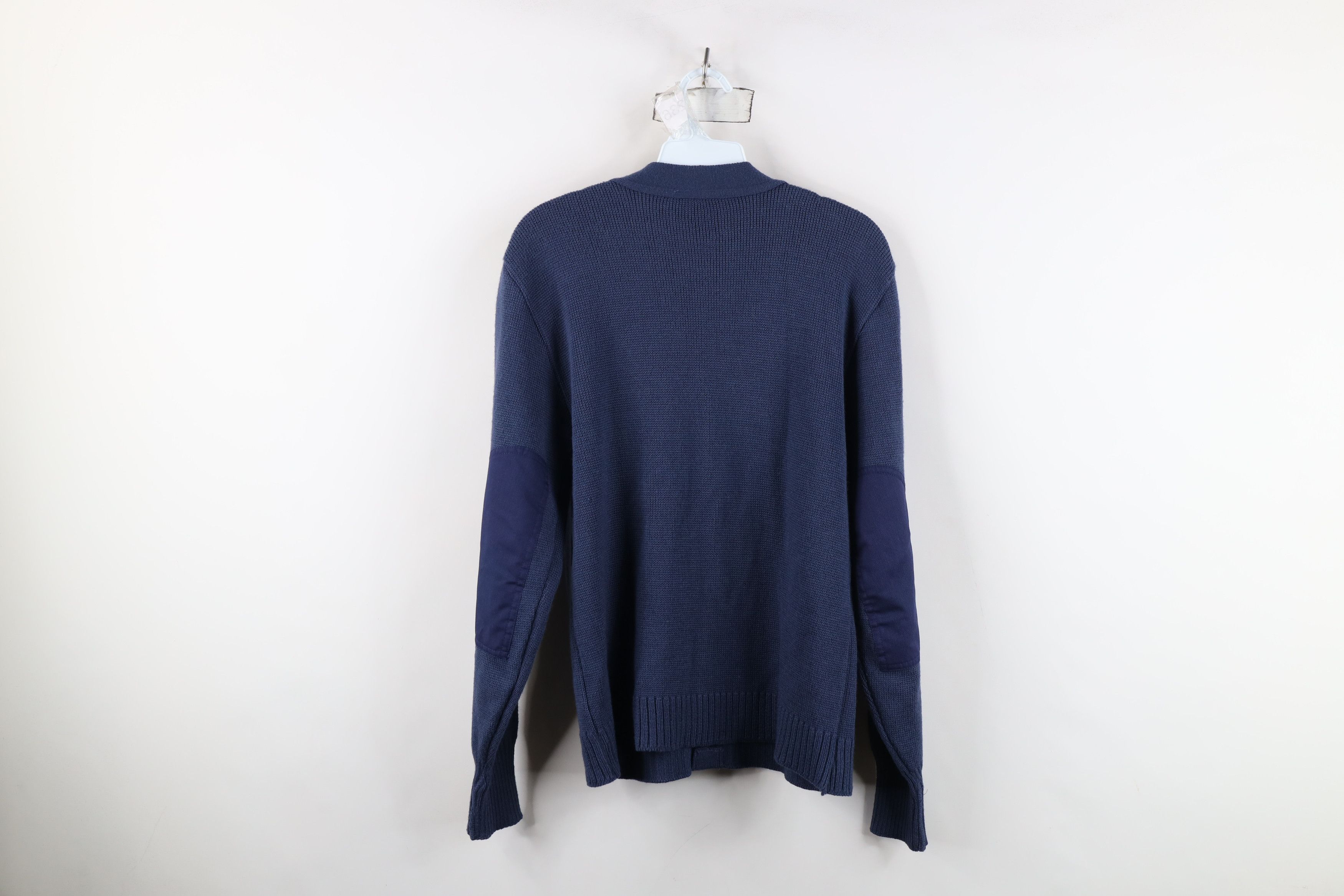 Vintage Vintage 90s Knit Military Commando Cardigan Sweater Blue USA Size US S / EU 44-46 / 1 - 12 Thumbnail