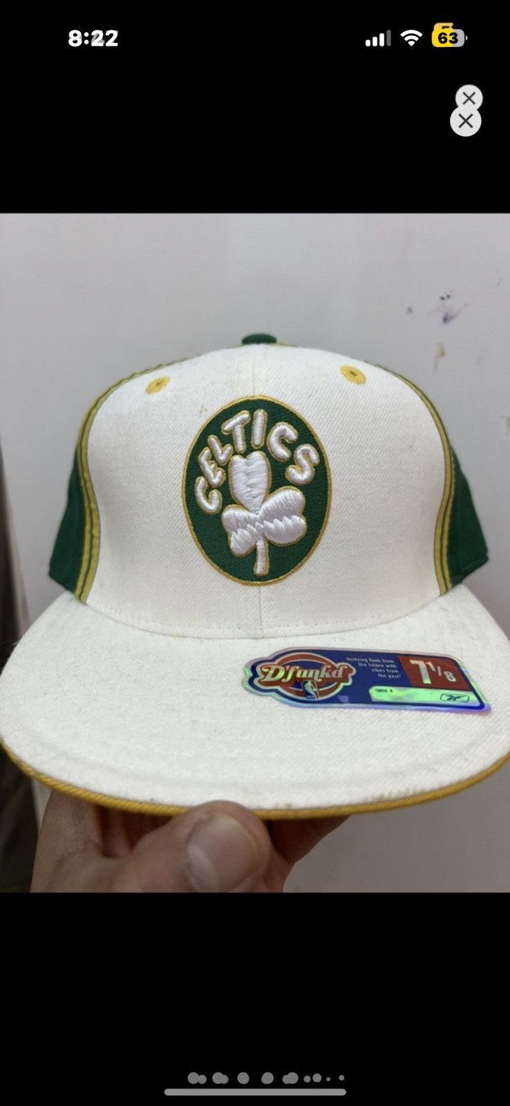 Reebok × Vintage ***FINAL DROP***RARE 00s REEBOK DUNKD BOSTON CELTICS 7 1/8 Size ONE SIZE - 1 Thumbnail