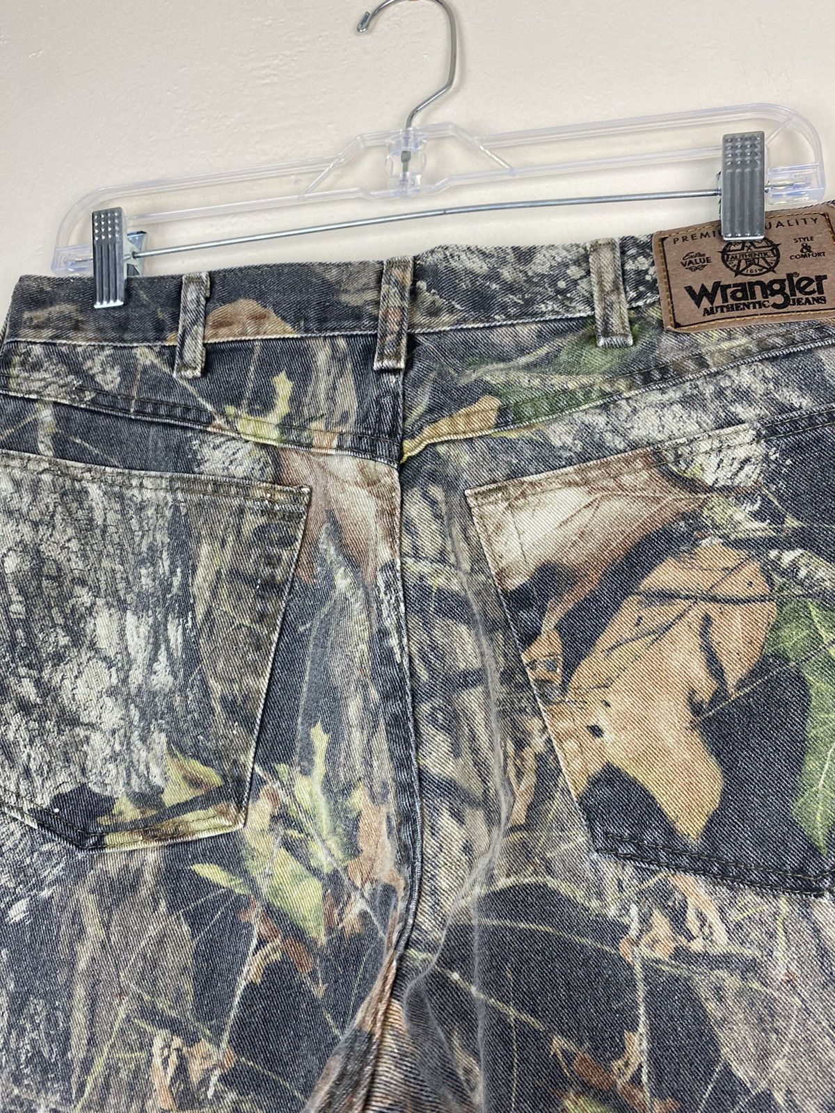 Vintage Faded Wrangler Double Knee Mossy Oak Real Tree y2k
