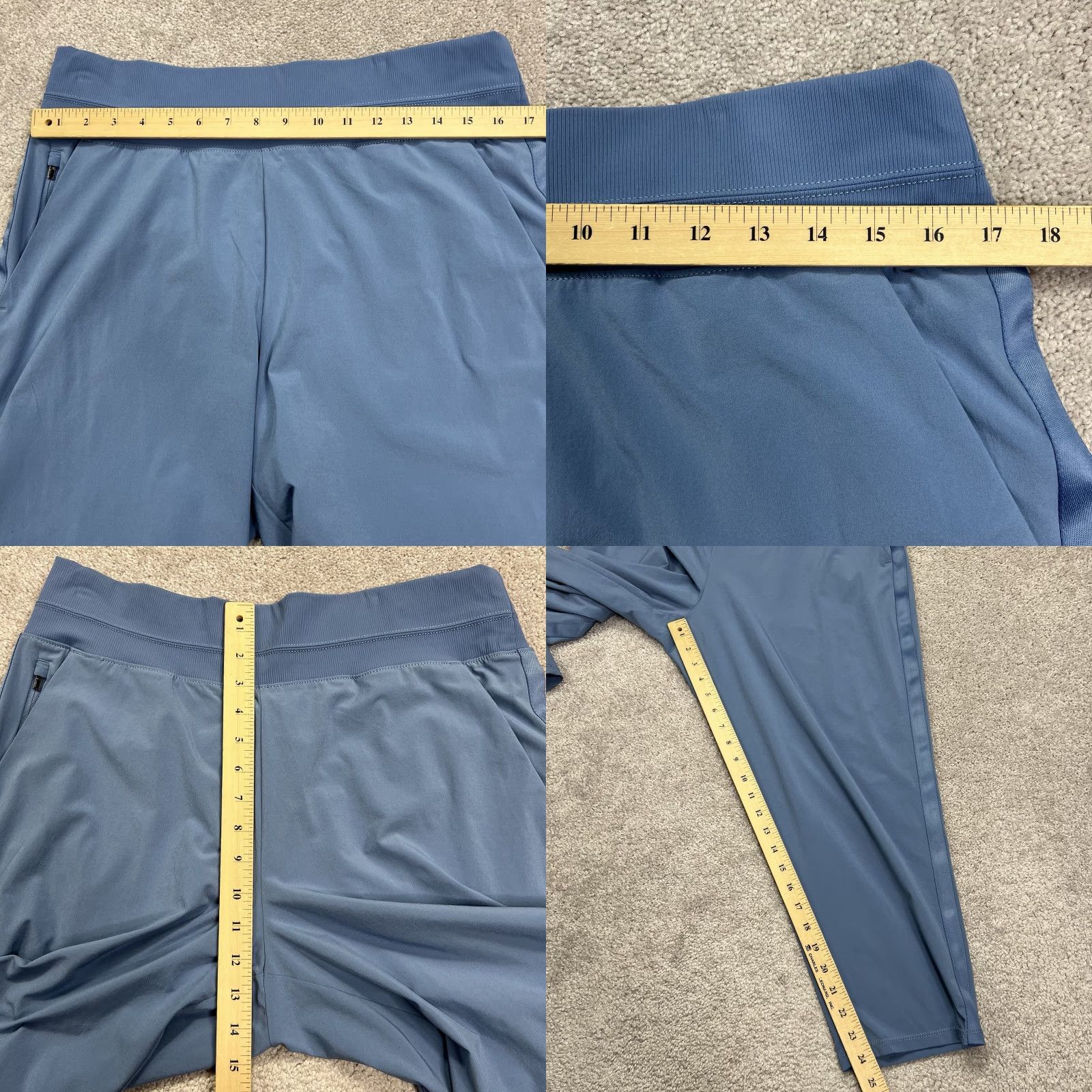 Athleta Athleta Nolita Slim Tapered Crop Pants 16 (34x24) Blue Stretch Pockets Casual Size 38" / US 16 / IT 52 - 9 Thumbnail