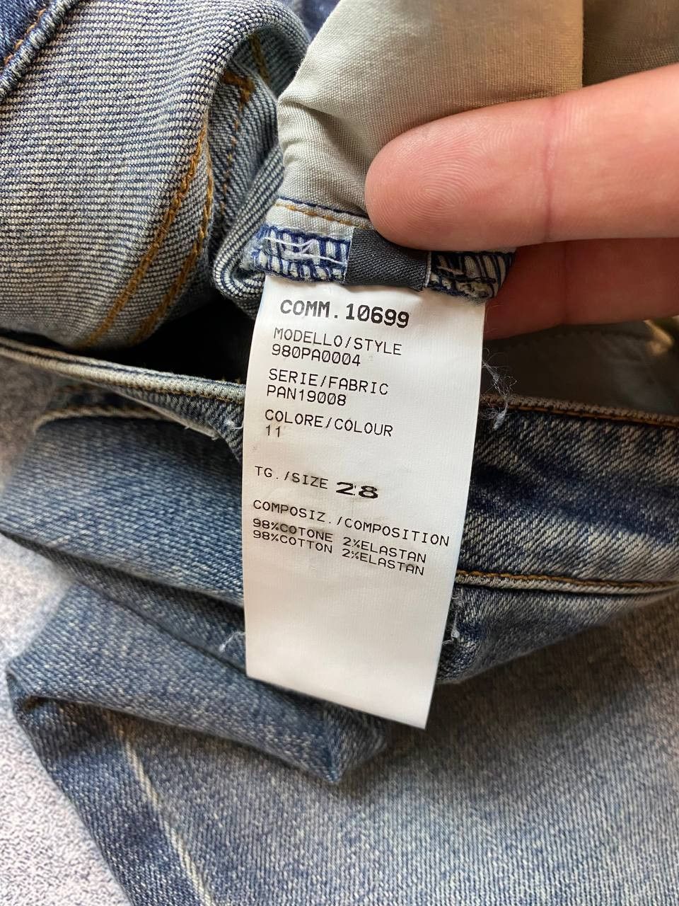 Eleventy ELEVENTY Platinum 5 pocket blue jeans with mends - Size 33 Size US 28 / EU 44 - 12 Thumbnail