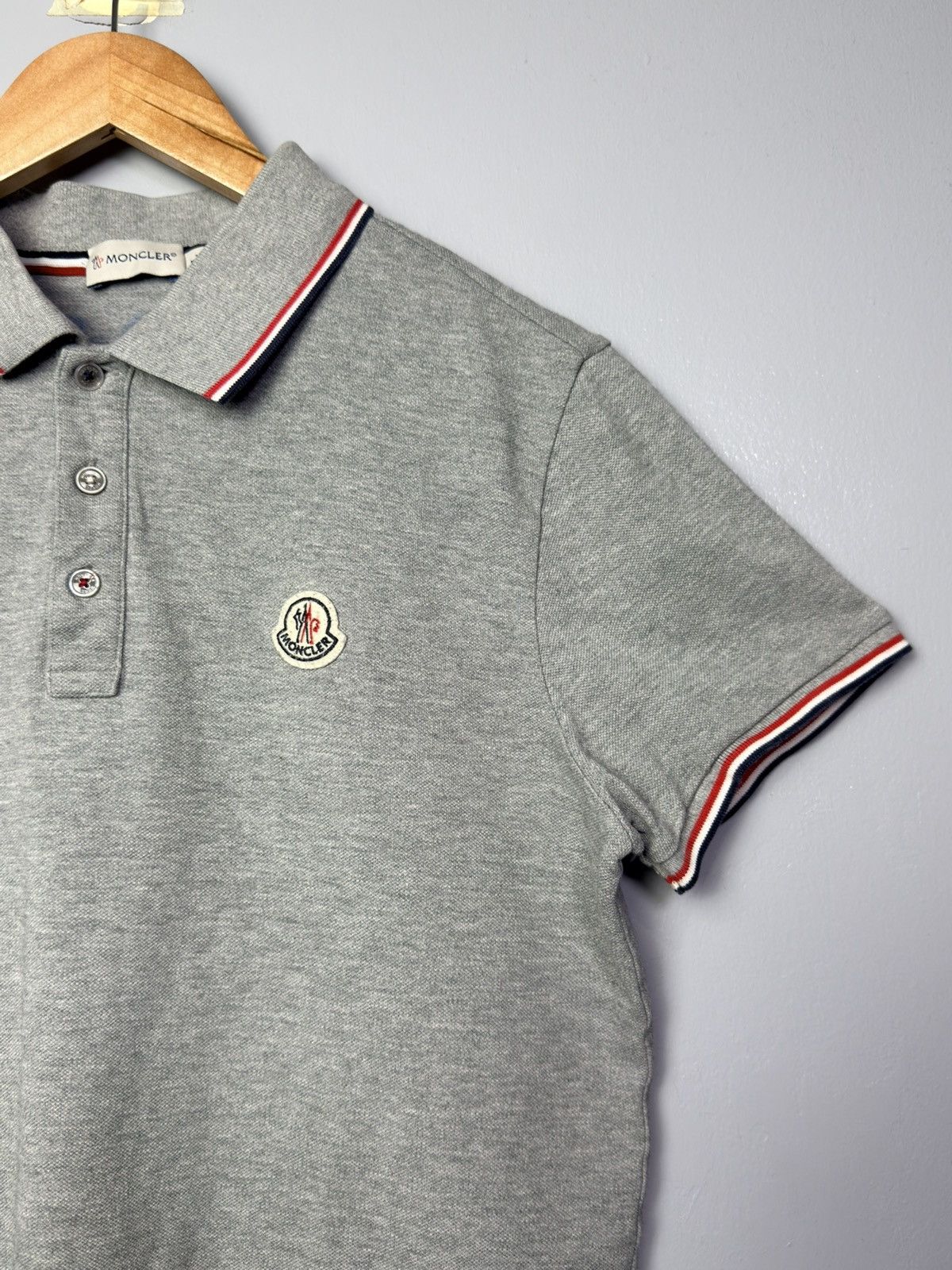 Moncler Moncler Grey Polo Shirt Size US L / EU 52-54 / 3 - 2 Thumbnail