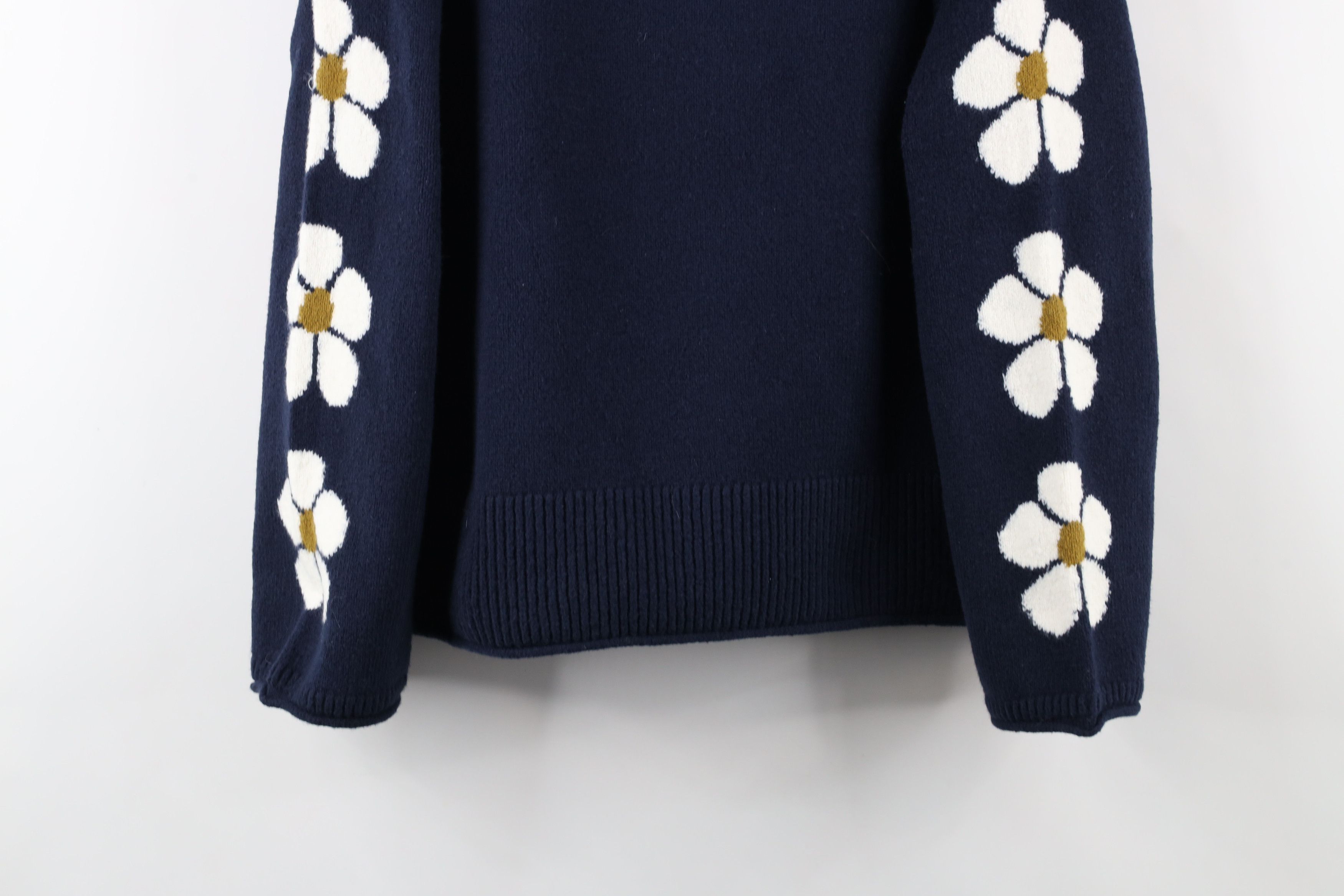 Madewell × Vintage Madewell Flower Sleeve Merino Wool Marled Knit Sweater Size M / US 6-8 / IT 42-44 - 3 Thumbnail
