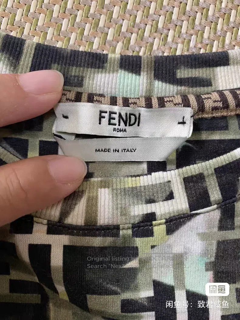 Fendi Fendi Double F Printed Logo Short Sleeve T-Shirt Size M / US 6-8 / IT 42-44 - 3 Thumbnail