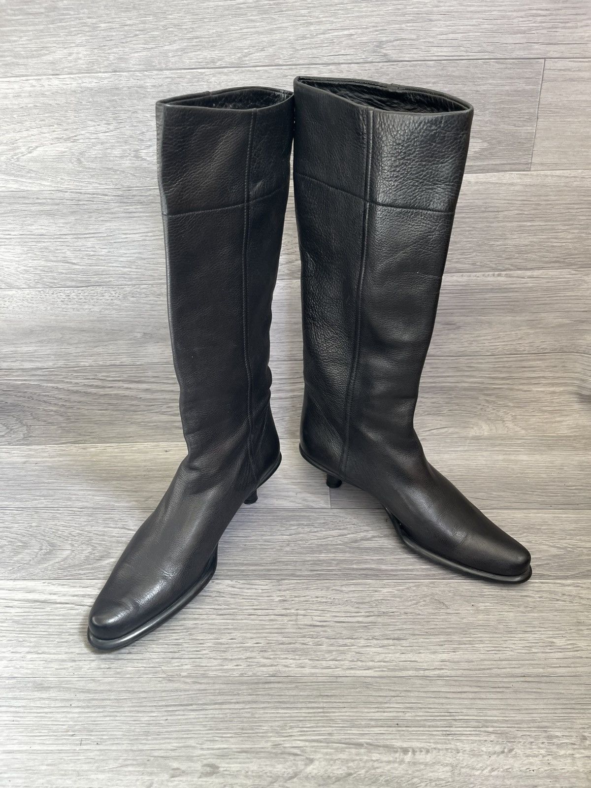 Miu Miu Miu Miu x Prada pointed toe long riding kitten heel boots Size US 6 / IT 36 - 9 Thumbnail