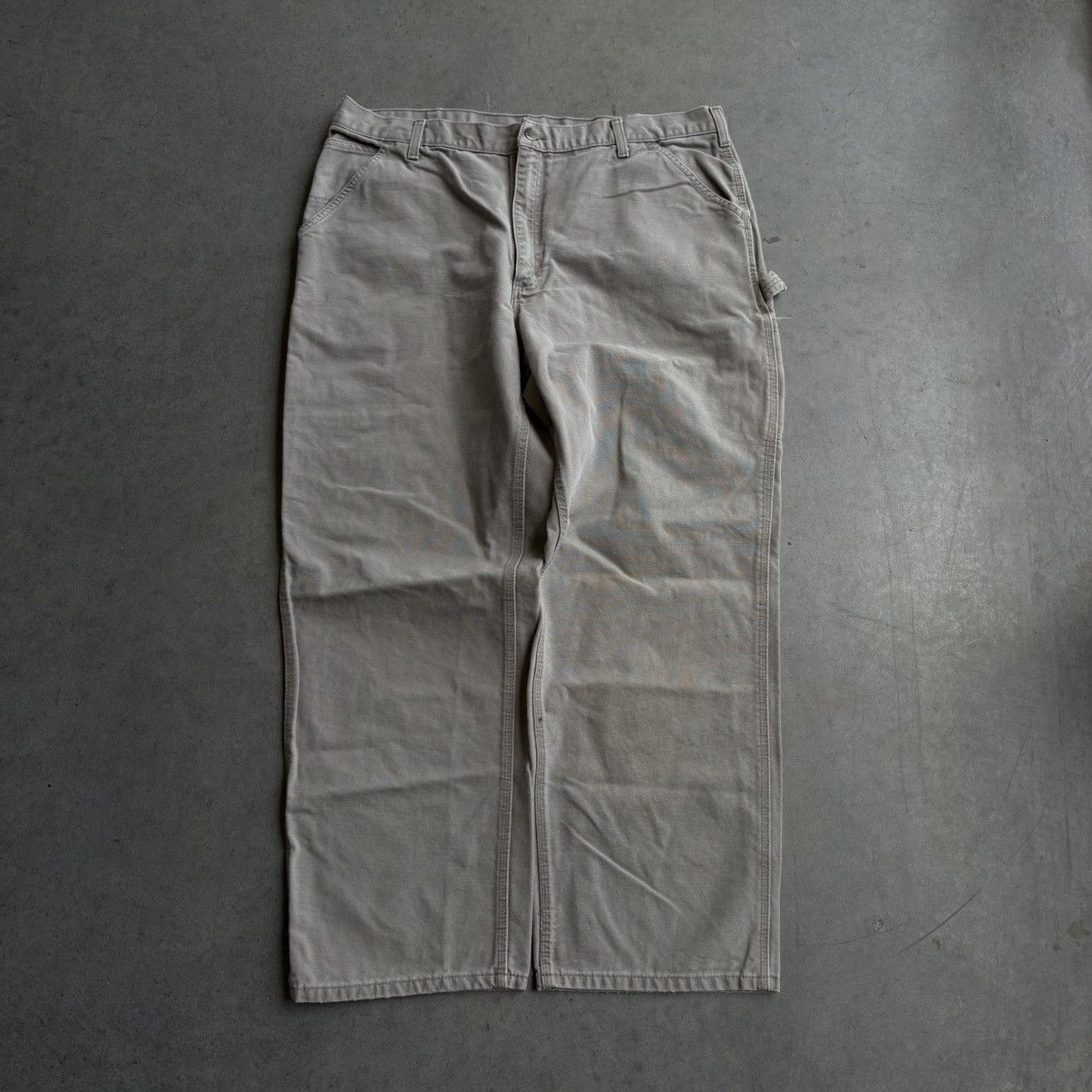 Carhartt × Vintage Vintage 40x30 Carhartt Carpenter Pants Beige Workwear Baggy Size US 40 / EU 56 - 3 Thumbnail