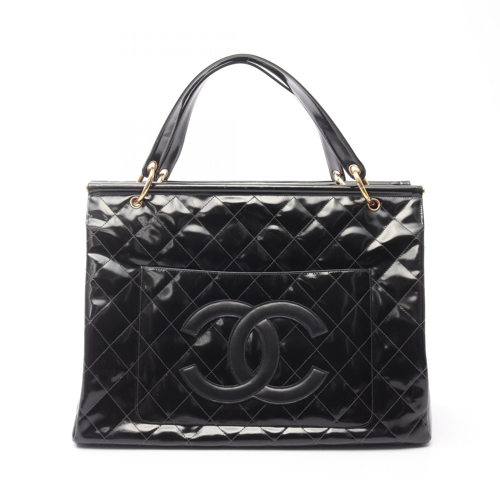 Chanel Chanel CHANEL Matelasse Patent Leather Tote Bag Leather Tote Bag DUTY FREE for USA Size ONE SIZE - 1 Thumbnail