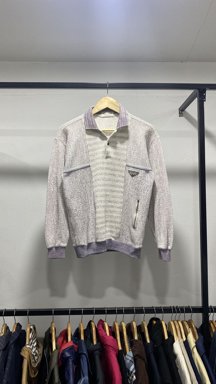 Japanese Brand × Vintage Ray Floyd Knit Collar Sweater 80s Size US S / EU 44-46 / 1 - 6 Thumbnail