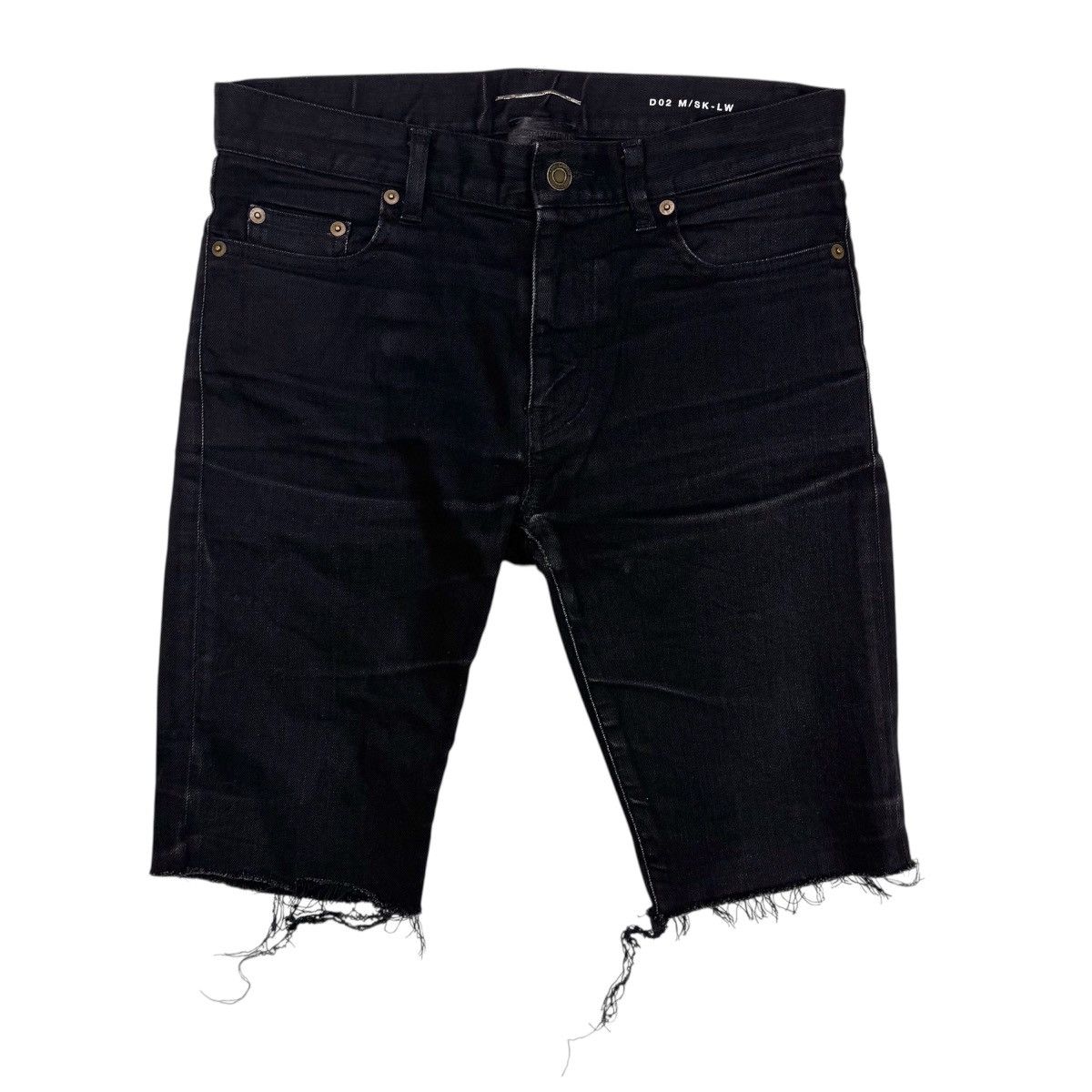 Saint Laurent Paris SAINT LAURENT PARIS SS16 BLACK D02 CUTOFF SHORTS Size US 30 / EU 46 - 2 Thumbnail