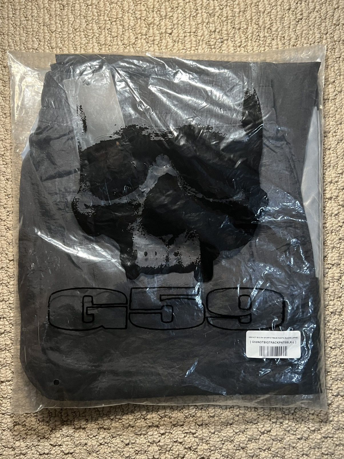 G59 Records G59 NOT BIG ON SPORTS TRACK PANTS (BLACK) LARGE Size US 32 / EU 48 - 3 Thumbnail