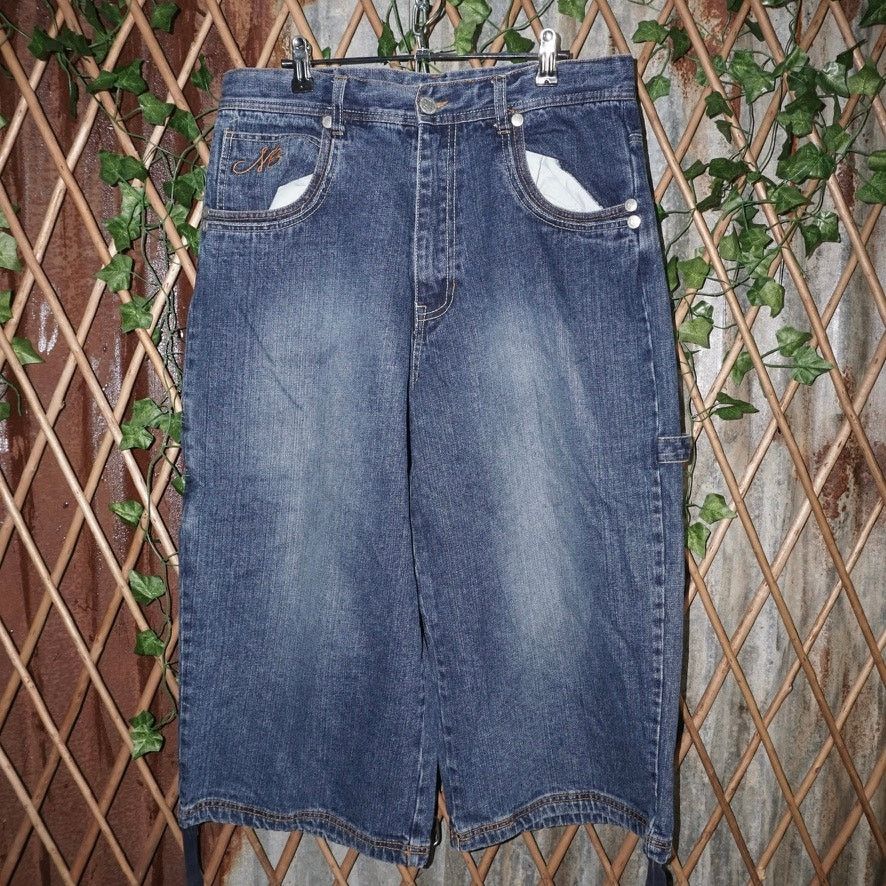 Makaveli 34 - Vintage Y2K Makaveli Tupac Shakur baggy capri 00s jorts Size US 34 / EU 50 - 2 Thumbnail