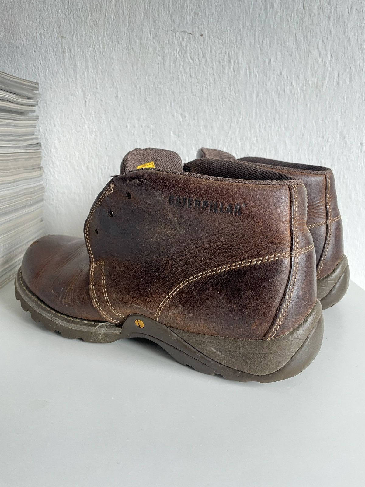 Caterpillar Caterpillar Distressed Leather Work Boots Patina size 46 Size US 12.5 / EU 45-46 - 22 Thumbnail