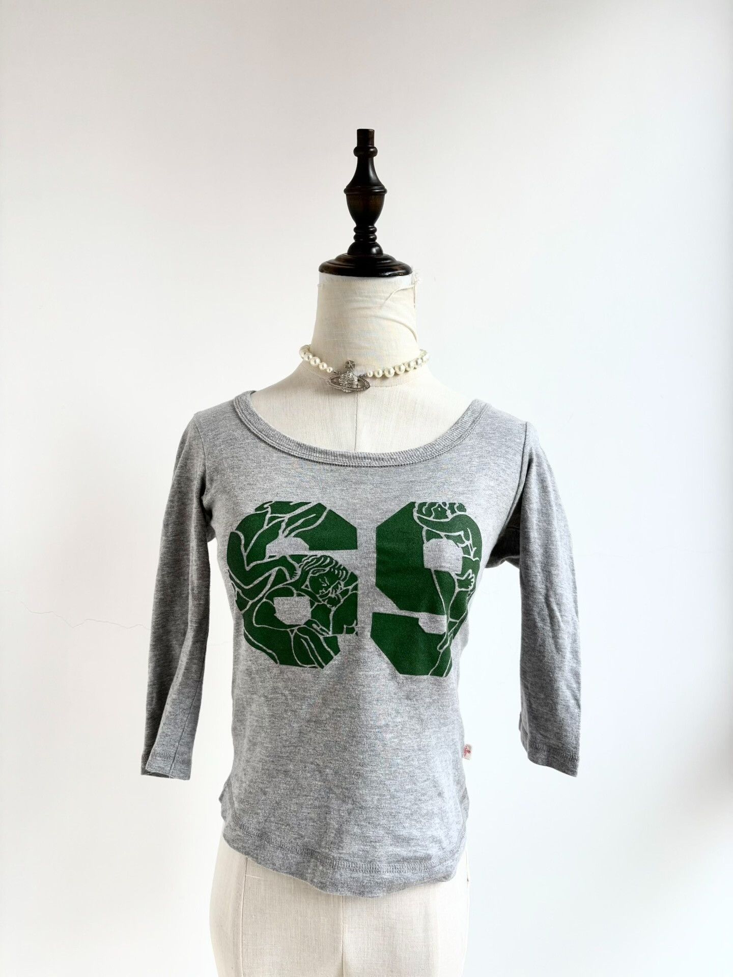 Vivienne Westwood Vivienne Westwood Gray Three-Quarter Sleeve Top Size M / US 6-8 / IT 42-44 - 1 Thumbnail