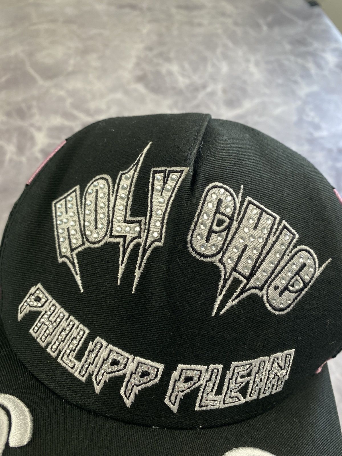 Philipp Plein Philipp Plein Holy Chic Embroidered Cap with Crystal Size ONE SIZE - 2 Thumbnail