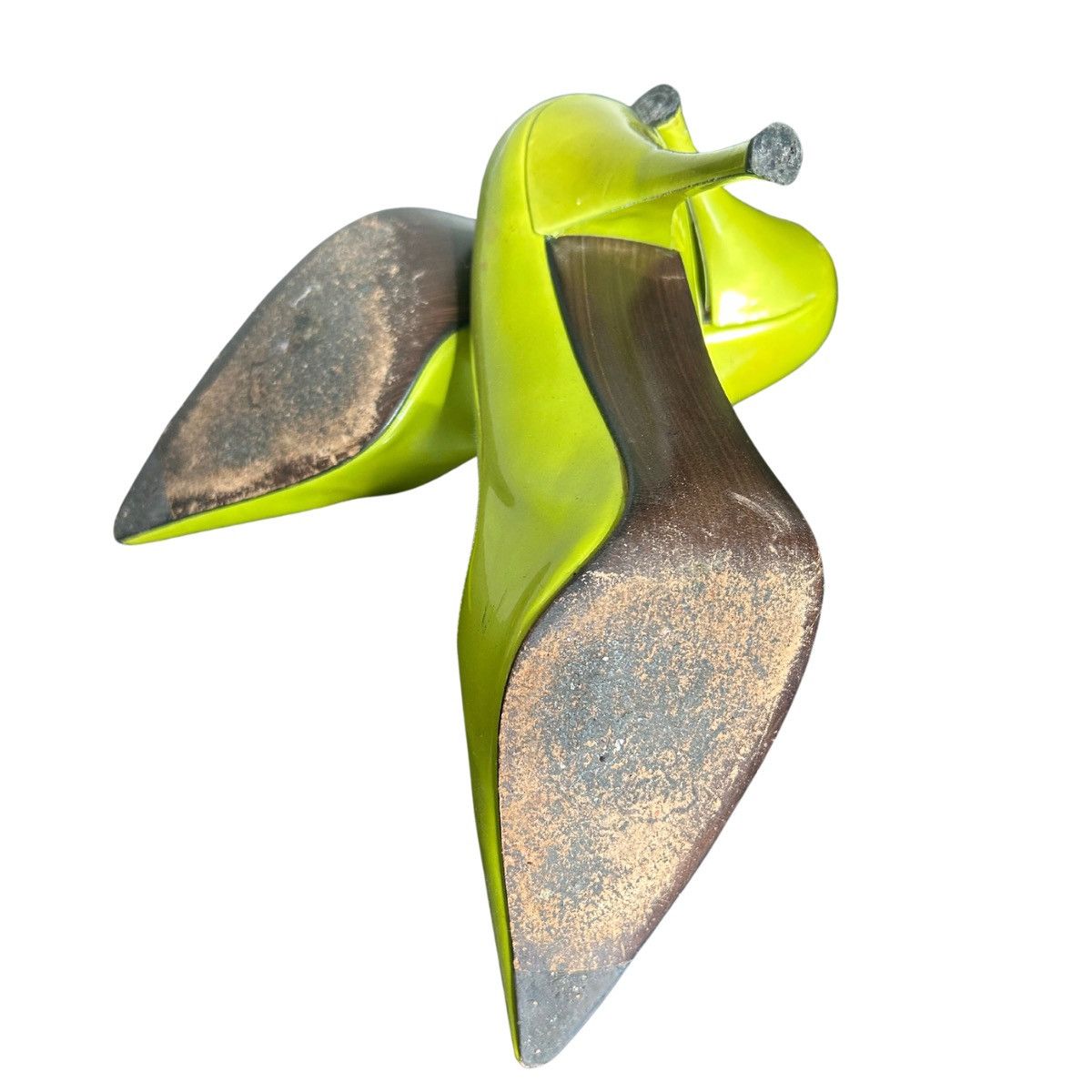 Stuart Weitzman Stuart Weitzman | Lime Green Patent Leather Pumps | Size 6.5 Size US 6.5 / IT 36.5 - 2 Thumbnail