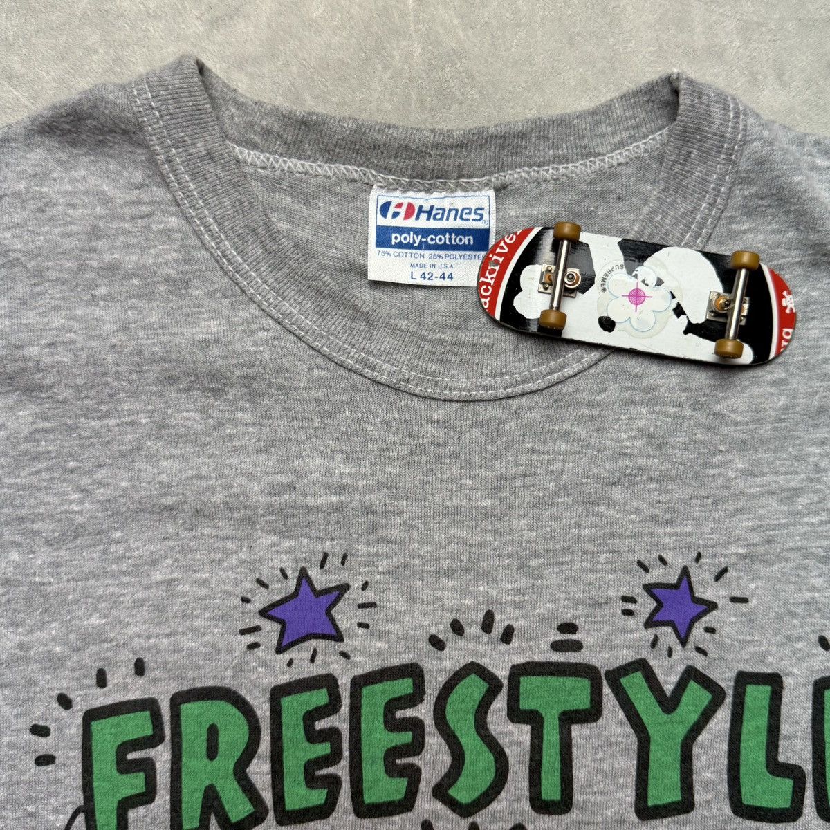 Keith Haring Vintage 80s Keith Haring Freestyle T Shirt Size US L / EU 52-54 / 3 - 3 Thumbnail