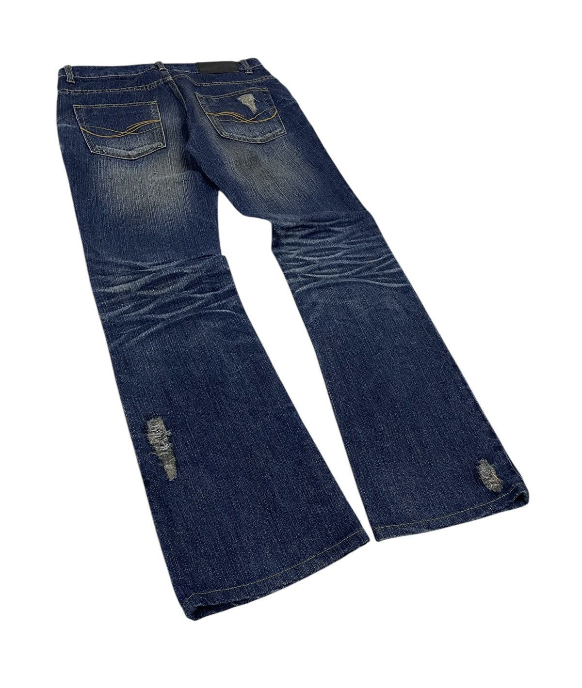 14th Addiction CavariA Japan Distressed Flare Jeans Size US 30 / EU 46 - 2 Thumbnail