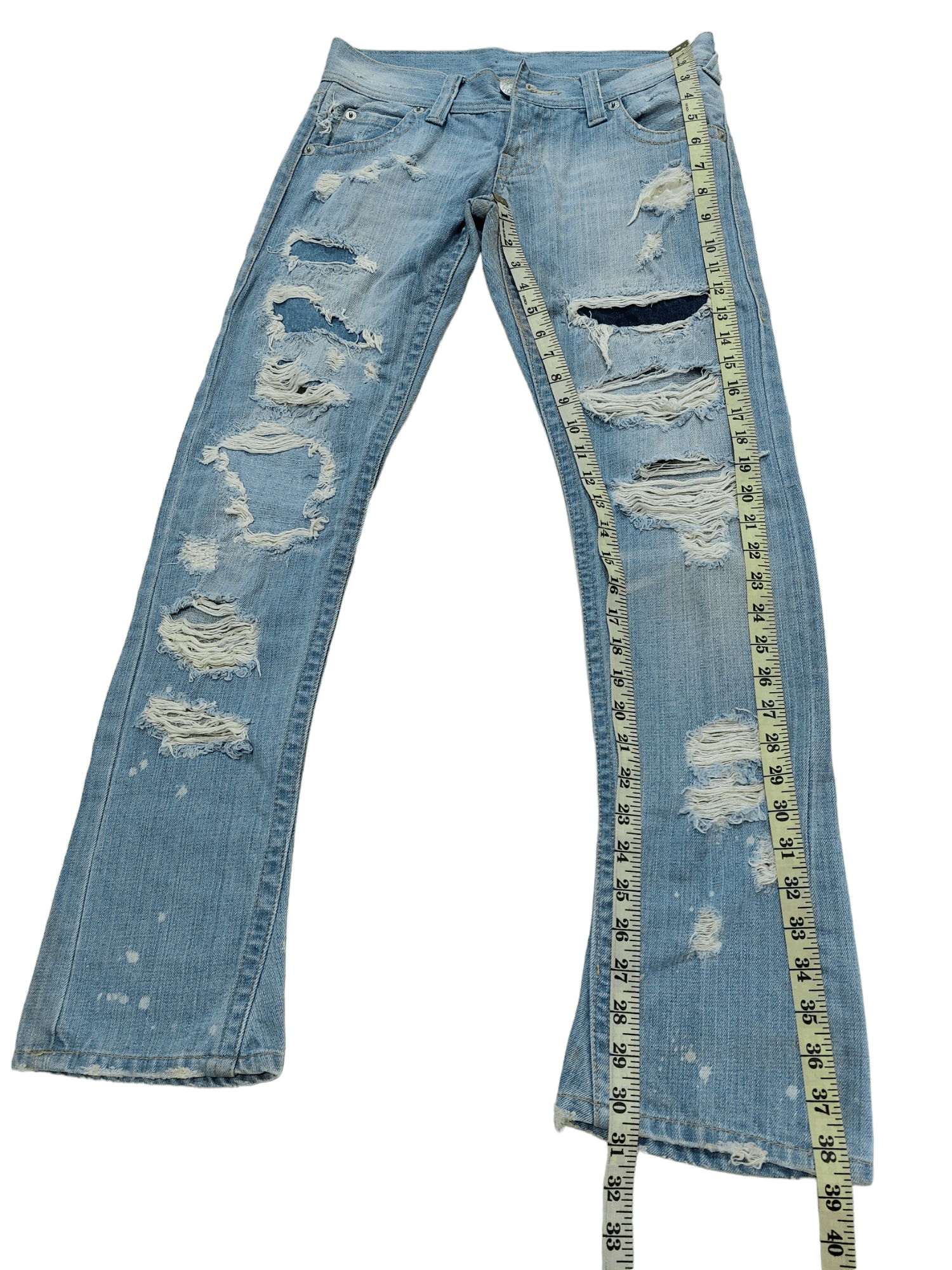Vintage Sick Flare Low Rise Thrash Kurt Cobain Style Size 30" / US 8 / IT 44 - 15 Thumbnail