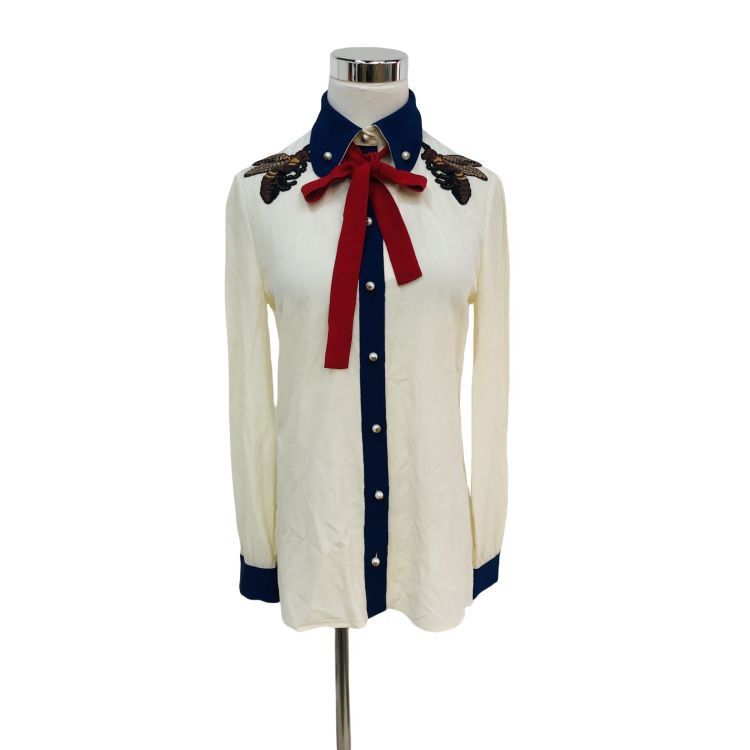 Gucci Gucci Embroidered Bee Blouse Size 38 Size XS / US 0-2 / IT 36-38 - 1 Thumbnail