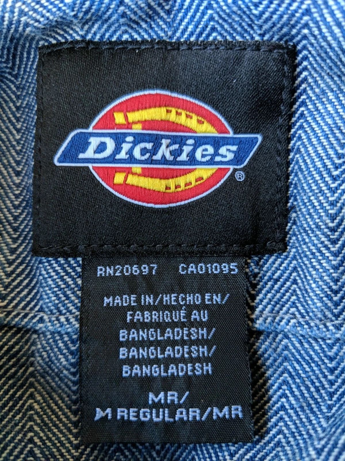 Dickies VTG DICKIES BLUE HERRINGBONE JUMPSUIT COVERALLS Size US 35 - 7 Thumbnail