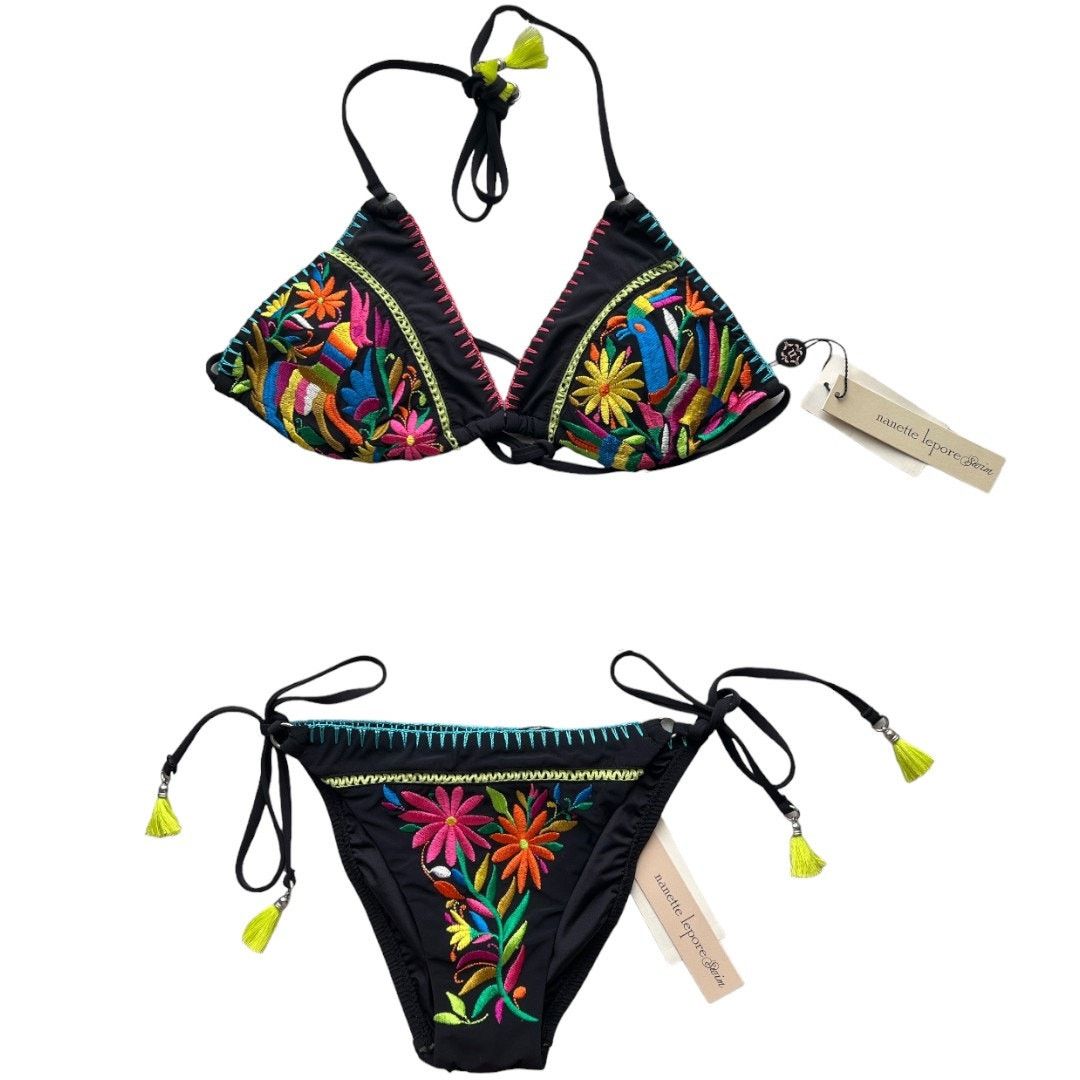 Nanette Lepore NANETTE LEPORE Marietas Embroidered Bikini Set, XS Size XS / US 0-2 / IT 36-38 - 1 Thumbnail