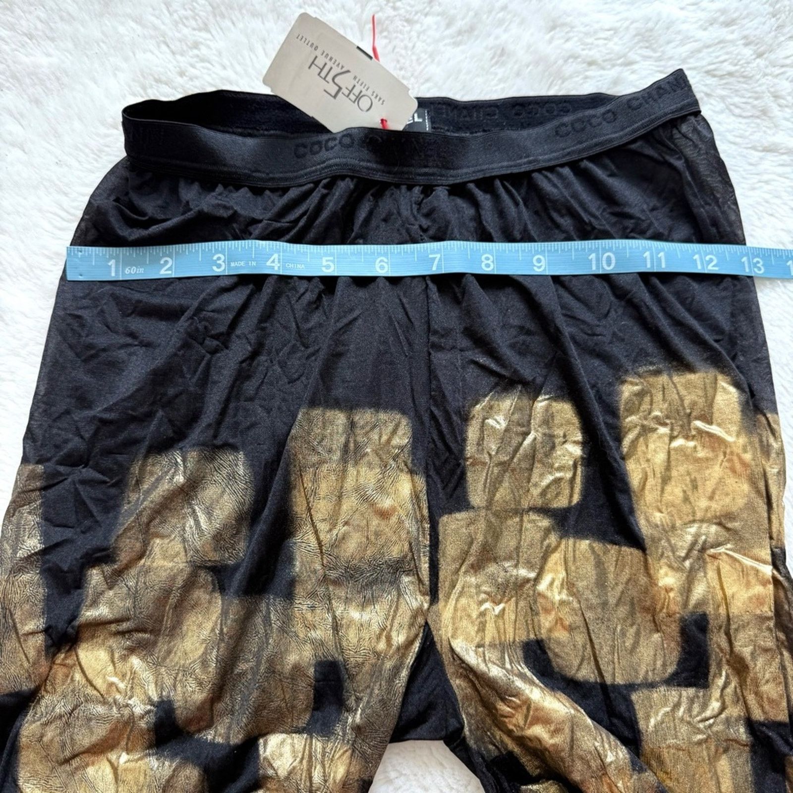 Chanel NEW!!! CHANEL metallic CC women tights size L Retail 1250$ Size ONE SIZE - 5 Thumbnail