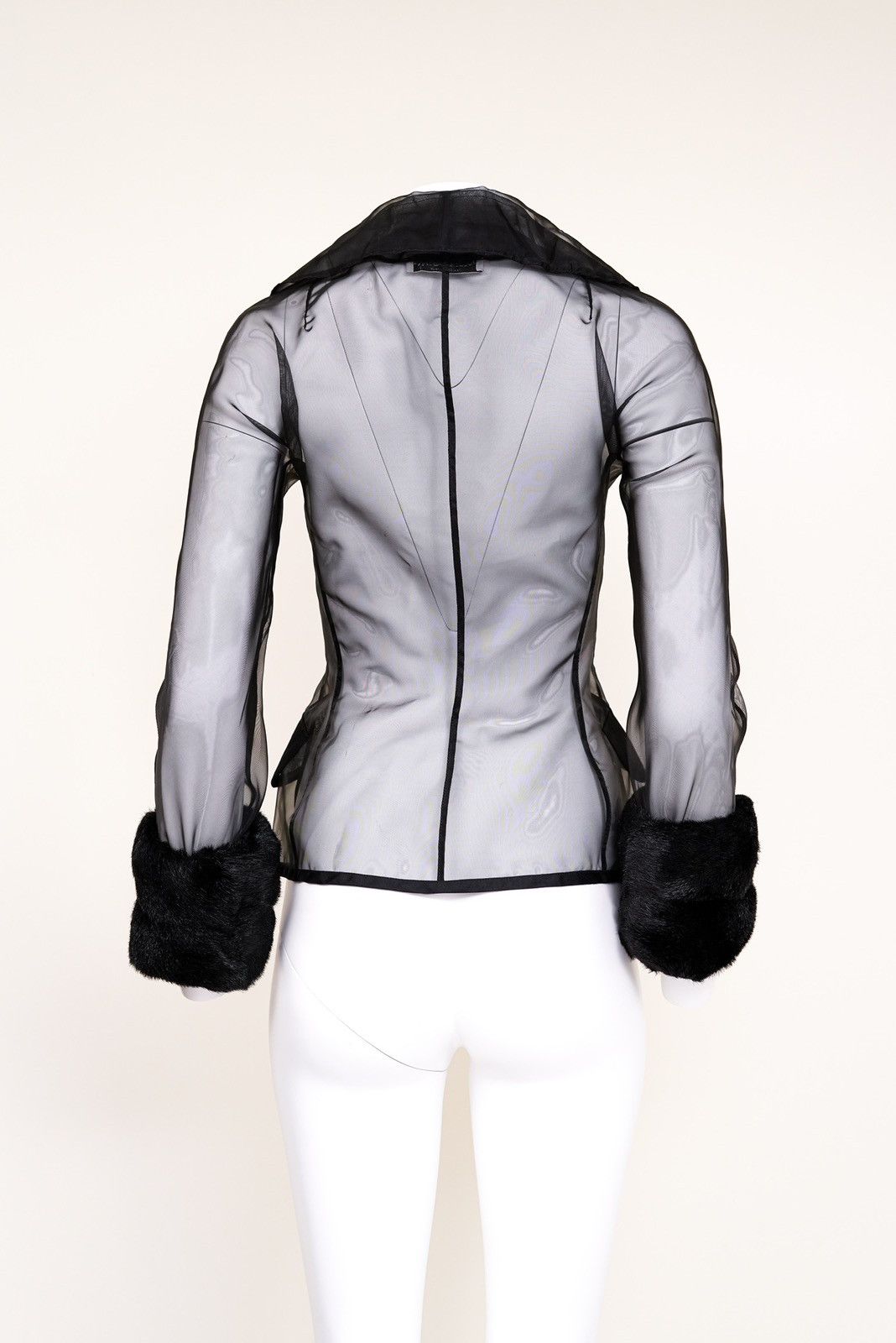 Dolce & Gabbana Dolce & Gabbana 1995 Sheer Fur Cuff Jacket Size S / US 4 / IT 40 - 5 Thumbnail