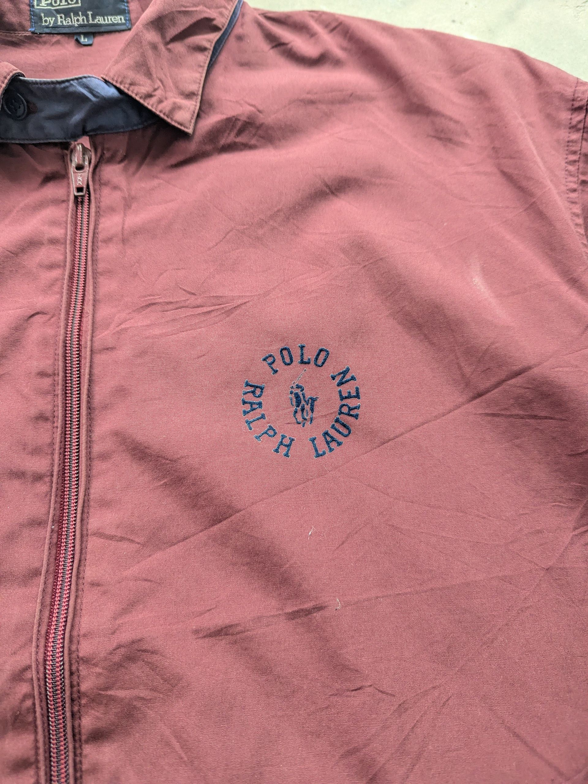 Polo Ralph Lauren × Vintage Vintage Polo Ralph Lauren Light Jacket Maroon Size US L / EU 52-54 / 3 - 8 Thumbnail