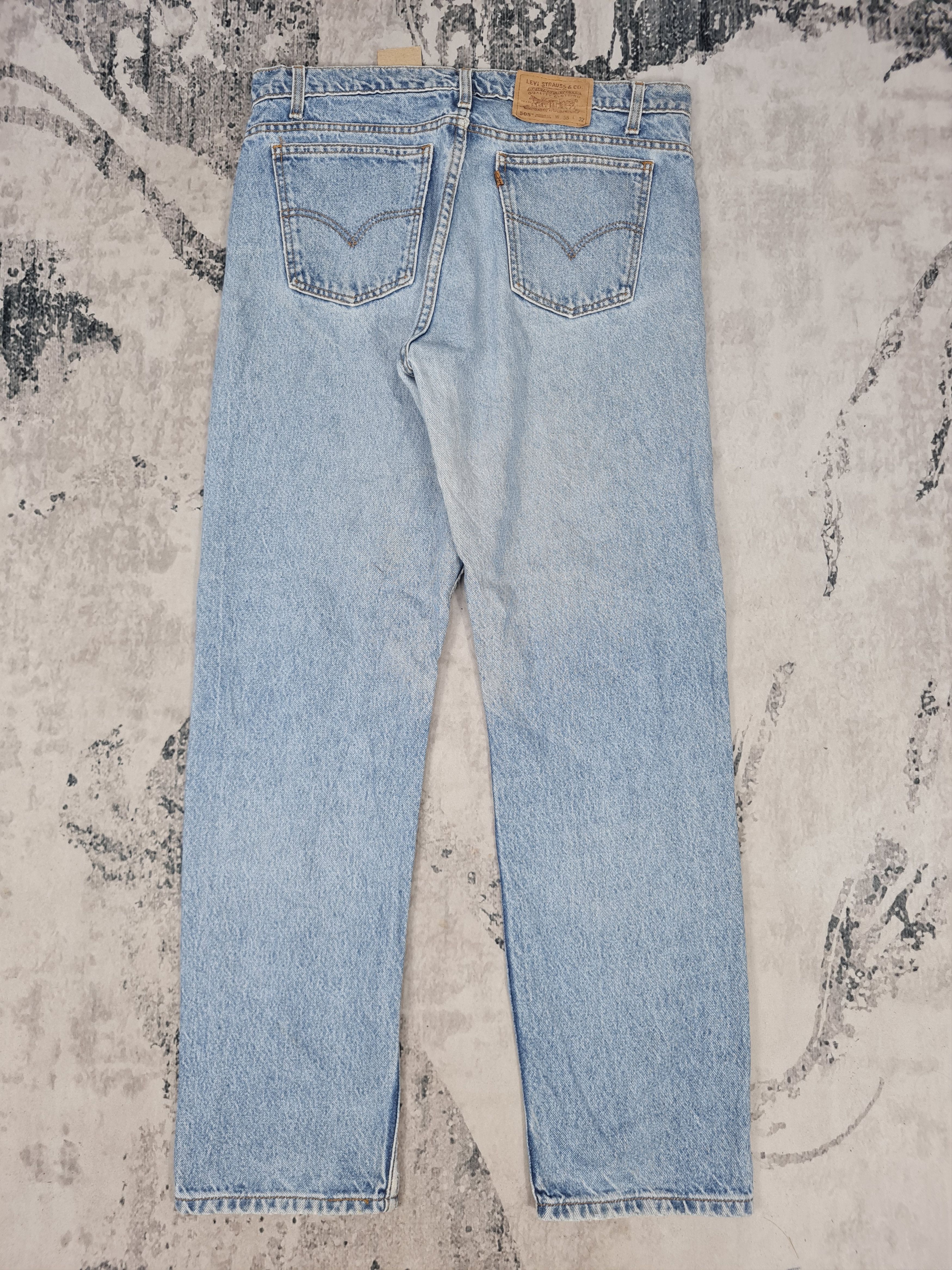 Levi's Vtg 90's LEVIS 505 Orange Tab Light Blue Jeans L0355 36X32 Size US 36 / EU 52 - 2 Thumbnail