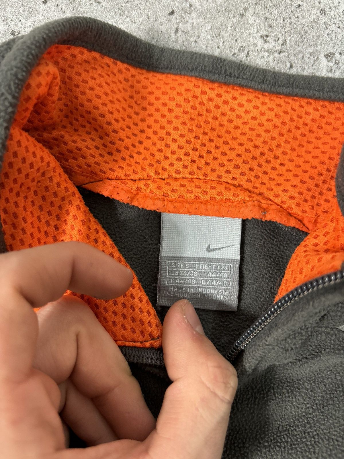 Nike × Vintage 90s Fleece ZIP Up Jacket Nike Swoosh Logo Vintage Hype Y2K Size US S / EU 44-46 / 1 - 6 Thumbnail